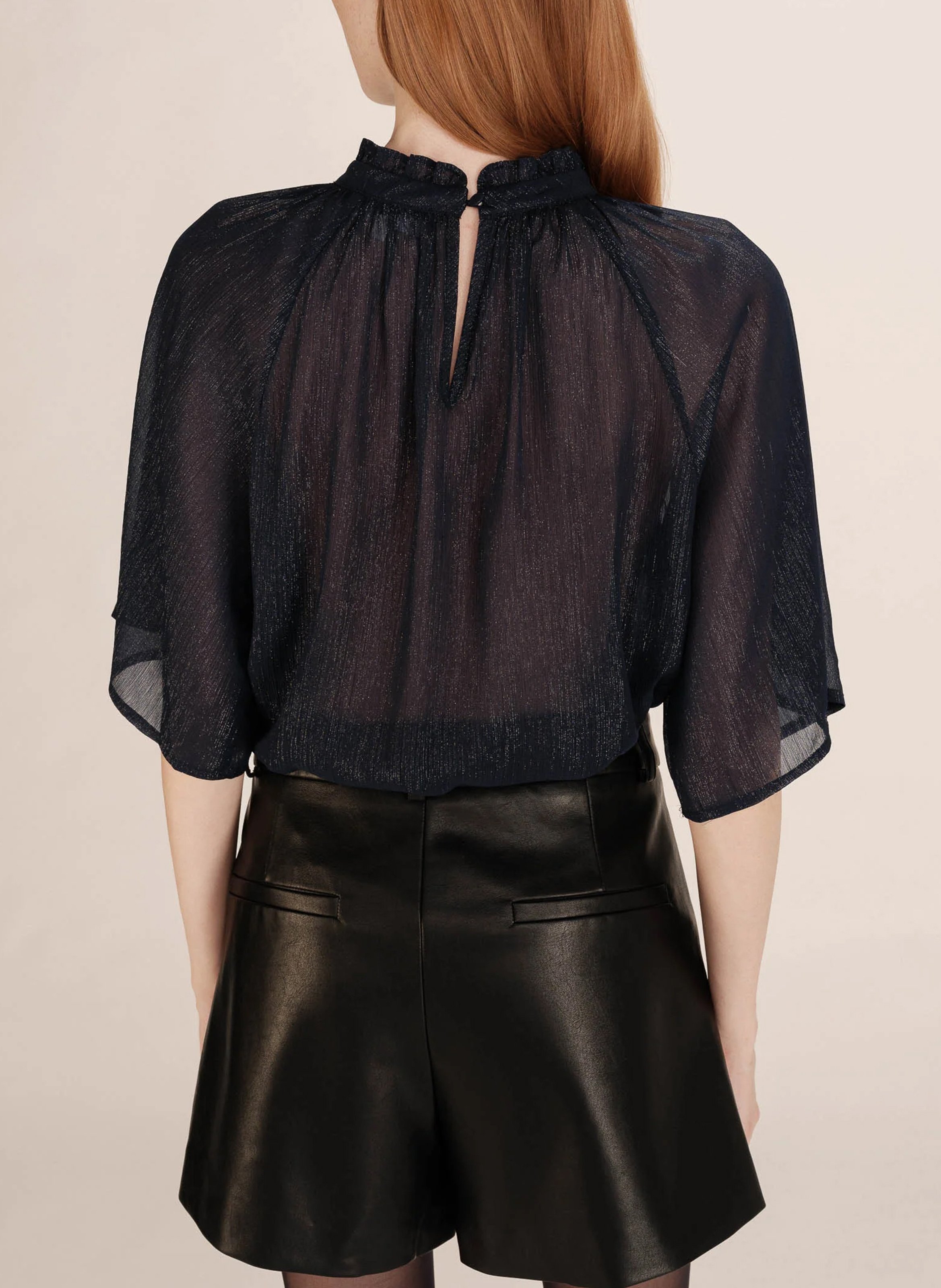 Bluse mit Stehkragen GRACE ET MILA Blau