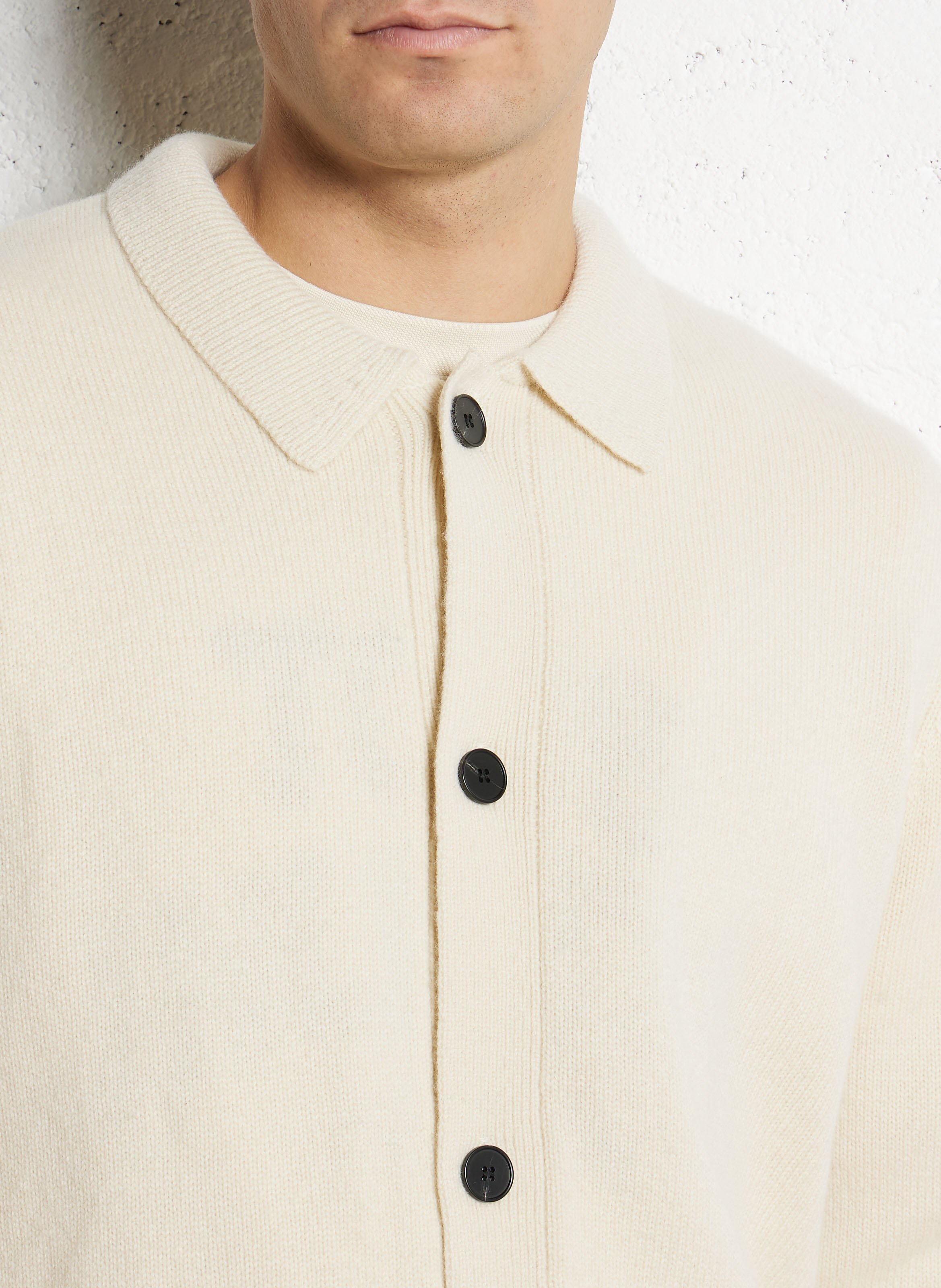 Buttoned wool blend plain vest MINIMUM Beige