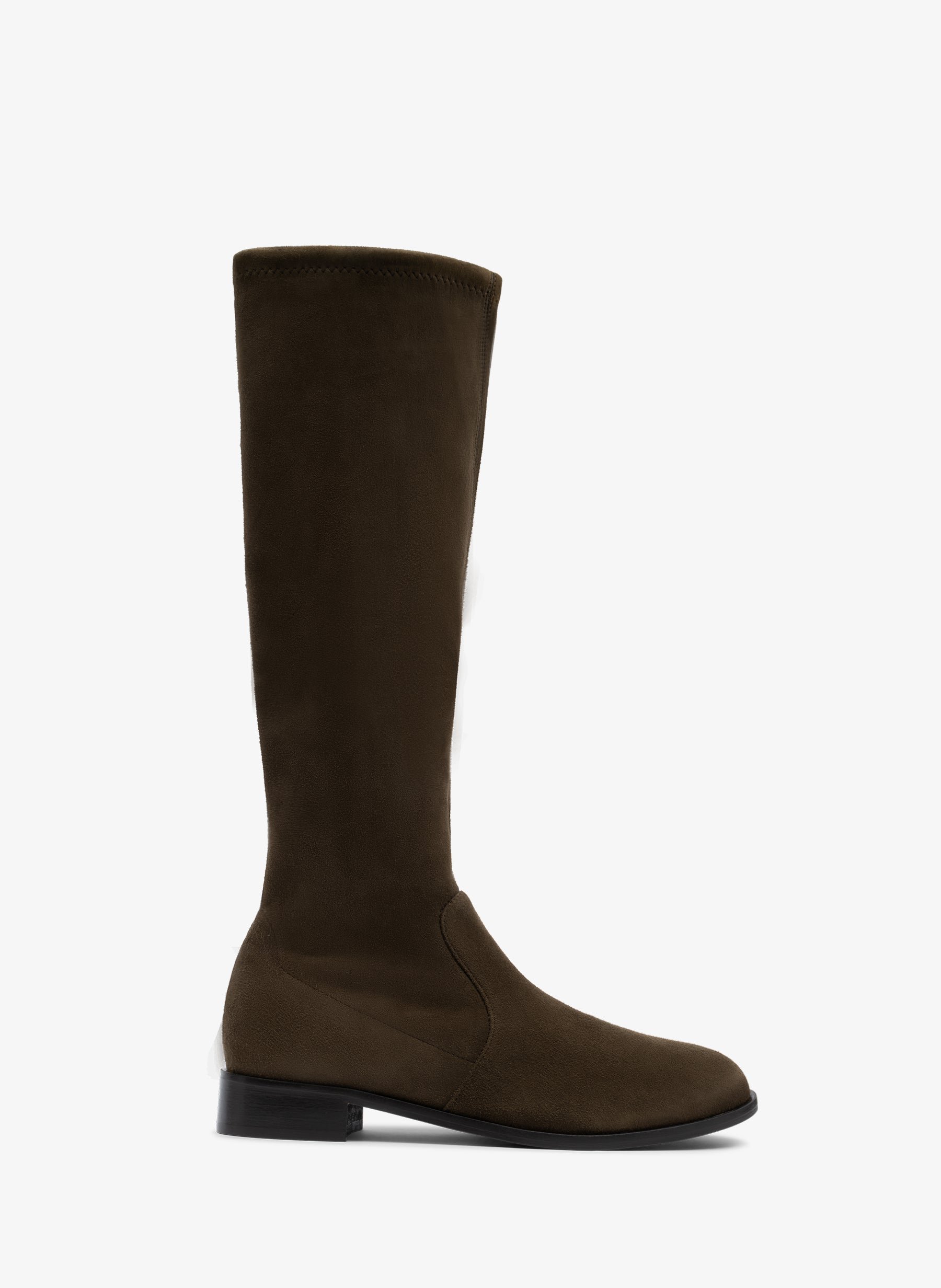 Khaki stretch leather boots PARALLELE PARIS Khaki