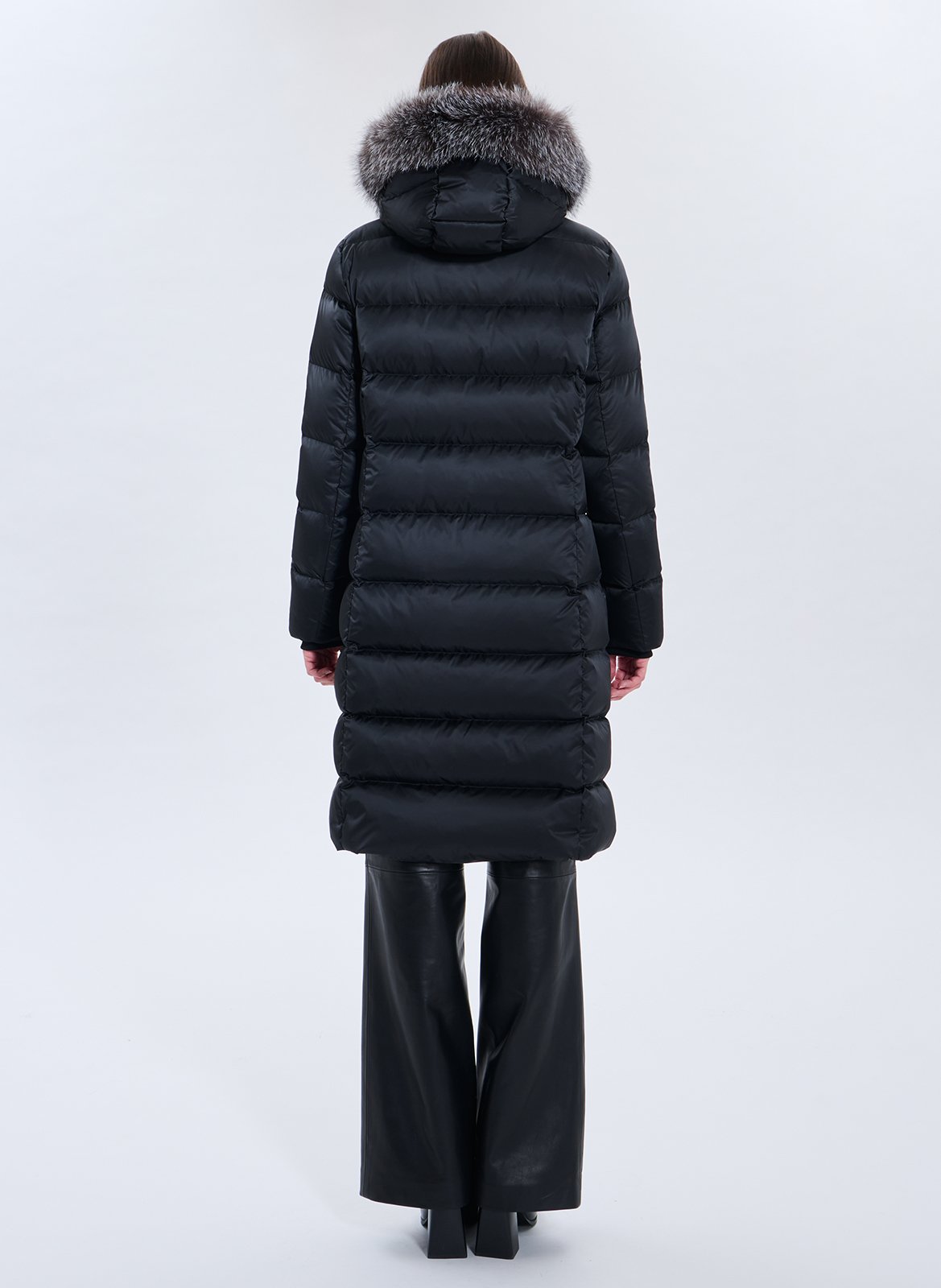 Donsjack met opstaande kraag ZAPA Zwart