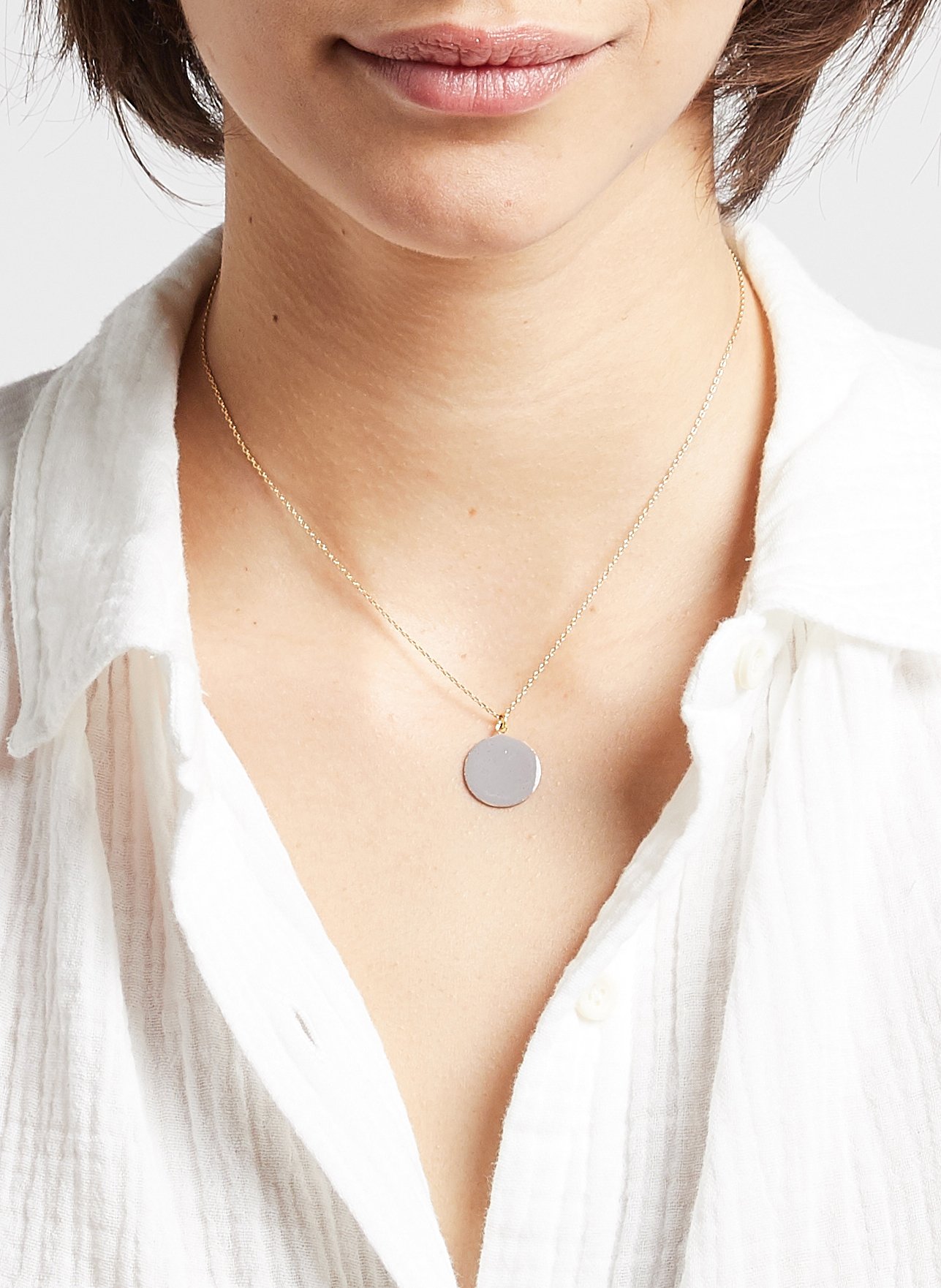 Collier en plaqué or GUILA PARIS Gris