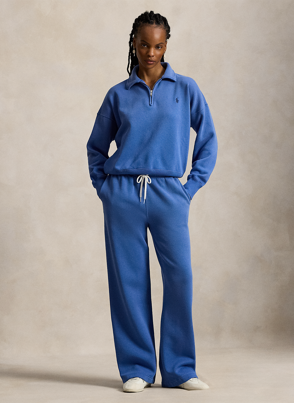 Oversize-Sweatshirt mit Stehkragen aus Baumwollmischung POLO RALPH LAUREN Blau