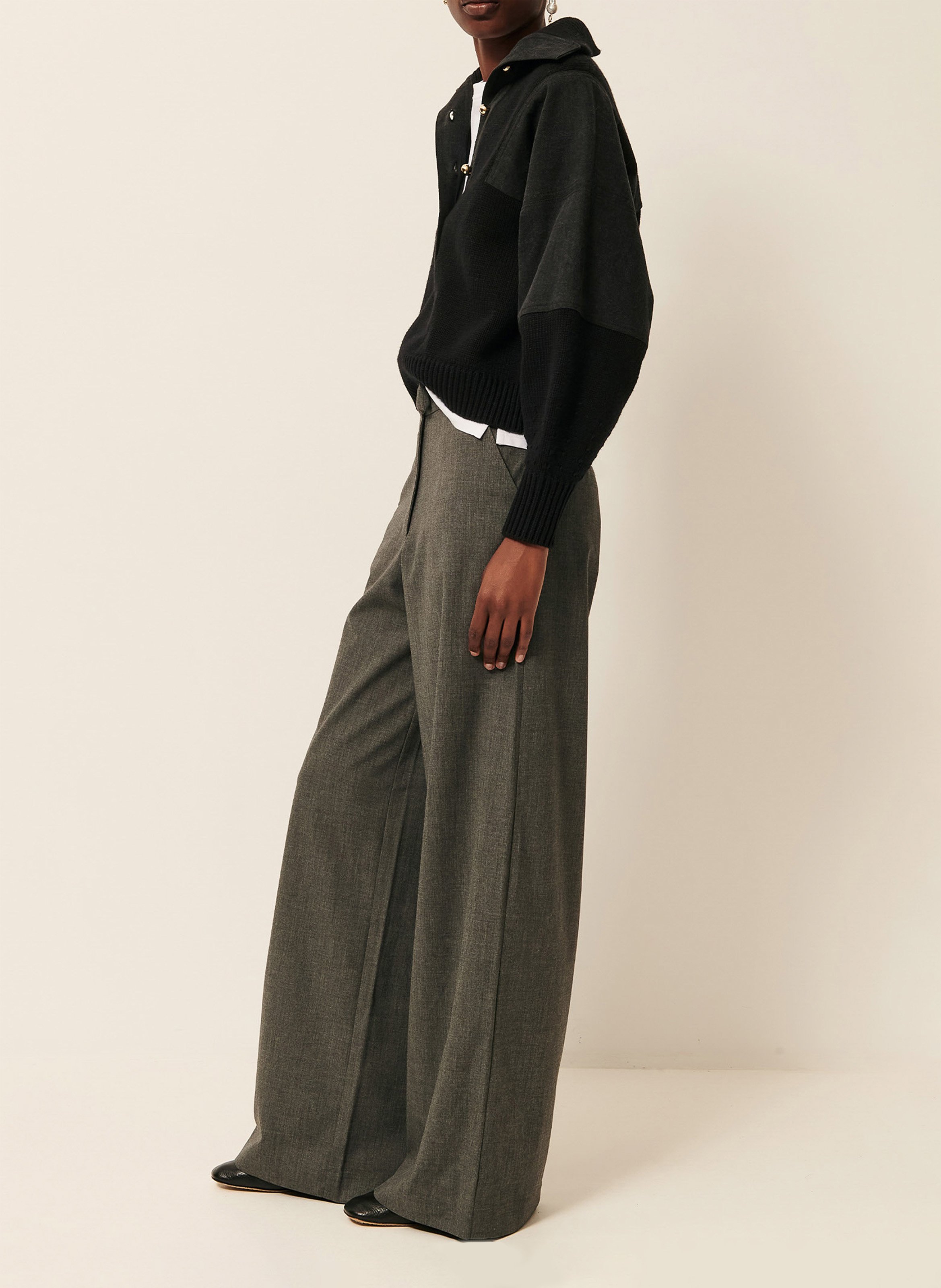Wide trousers SESSUN Grey