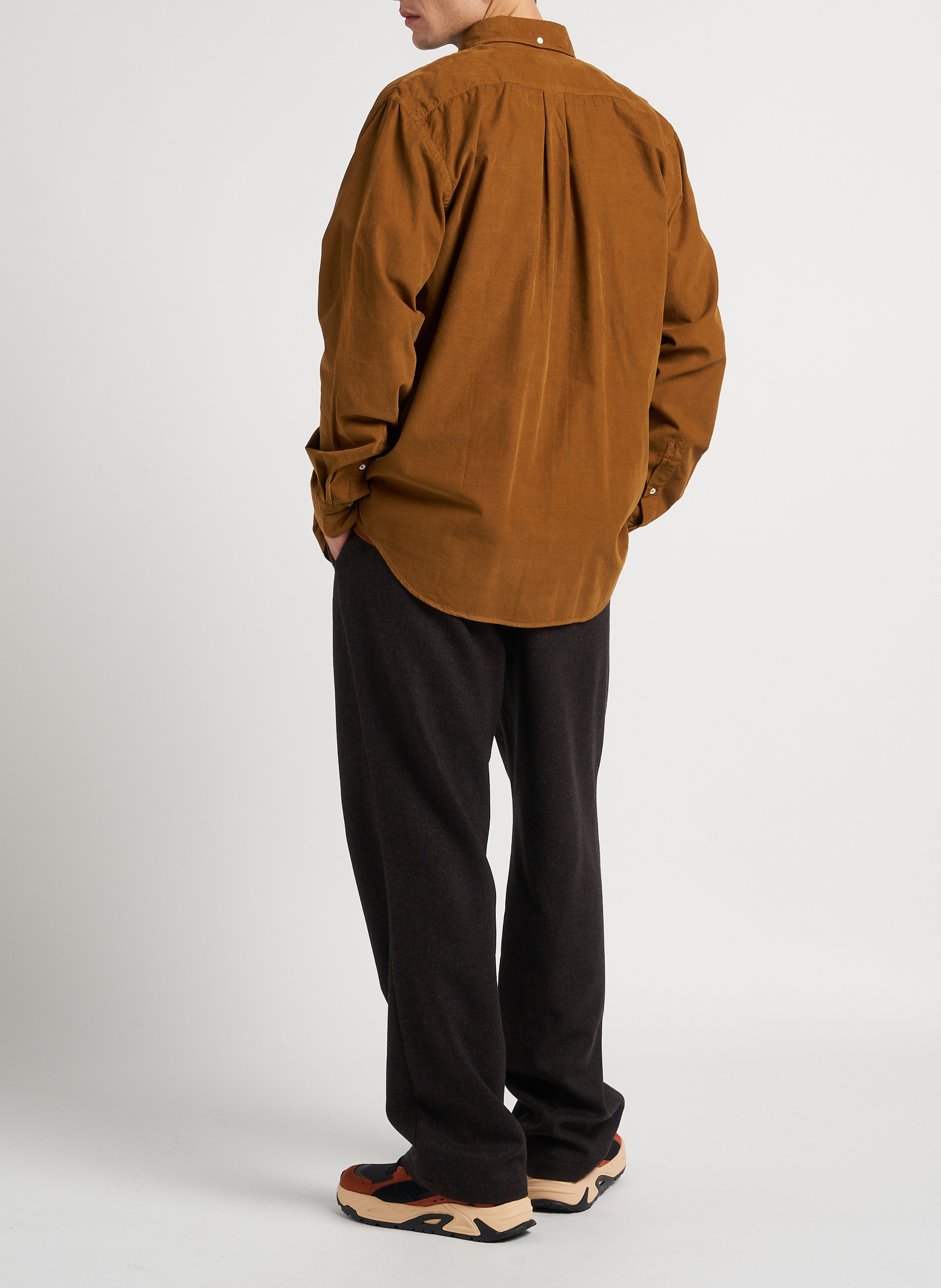 Chemise col classique en coton  HARTFORD Marron