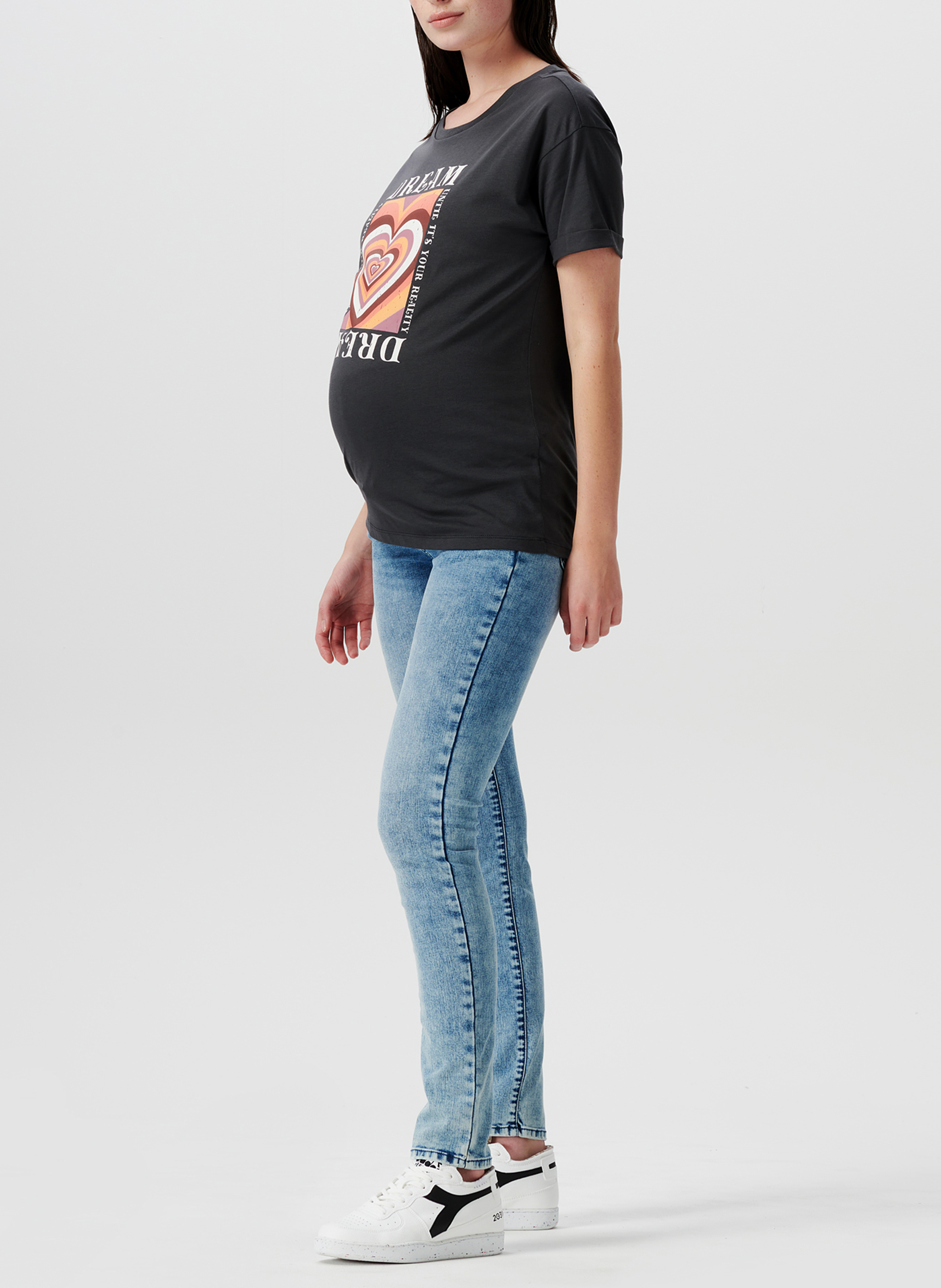 Jean skinny en coton délavé SUPERMOM Jean Délavé