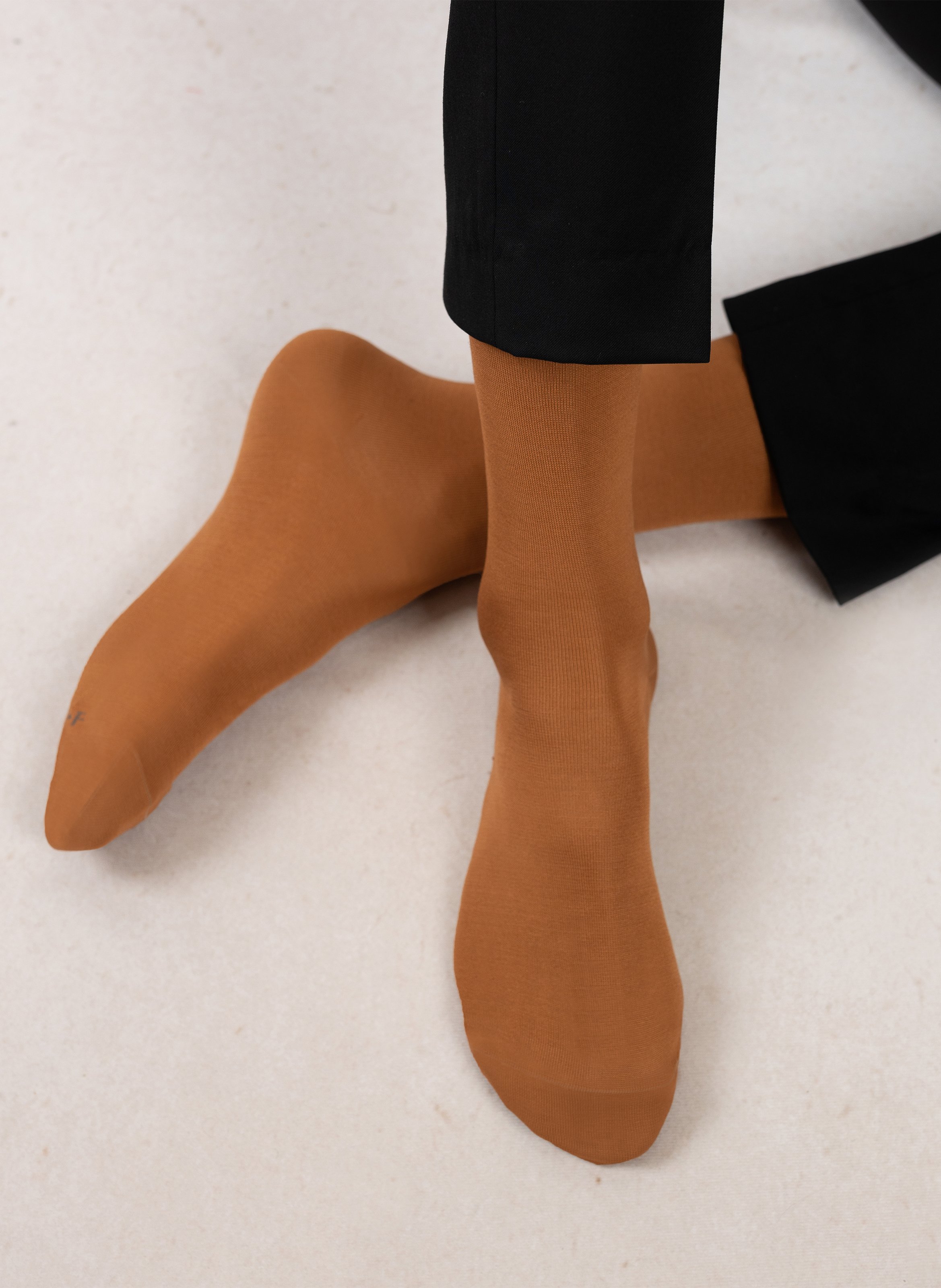 Lange, katoenen sokken  Terracotta