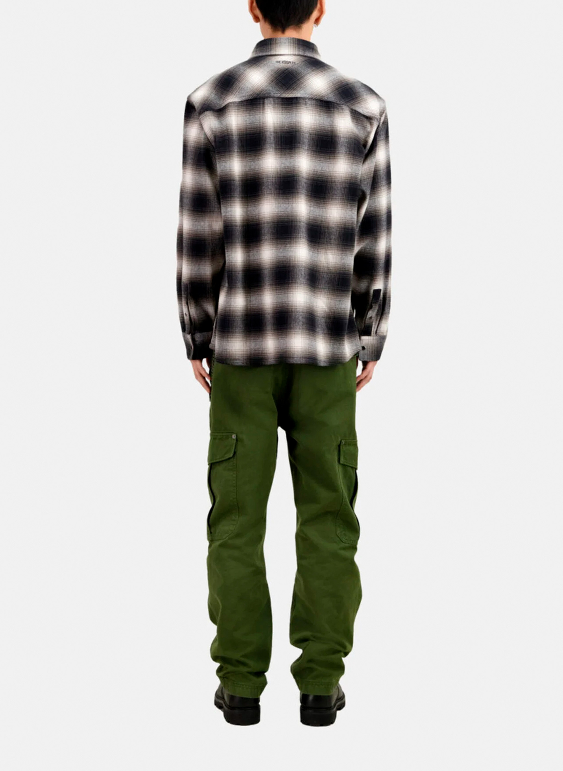 Checked cotton shirt with classic collar THE KOOPLES Black