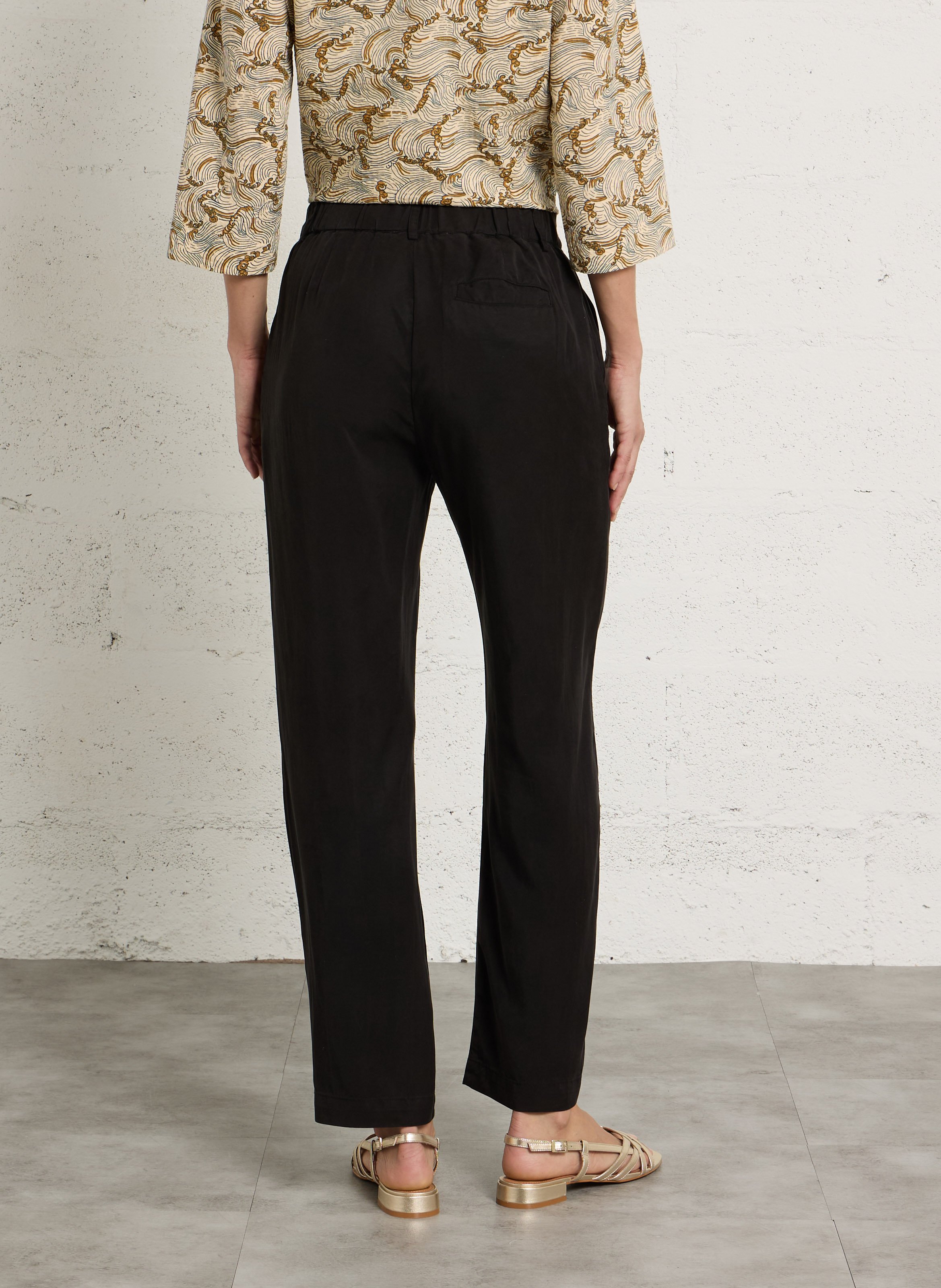 Pantalon ajusté fluide NICE THINGS Noir