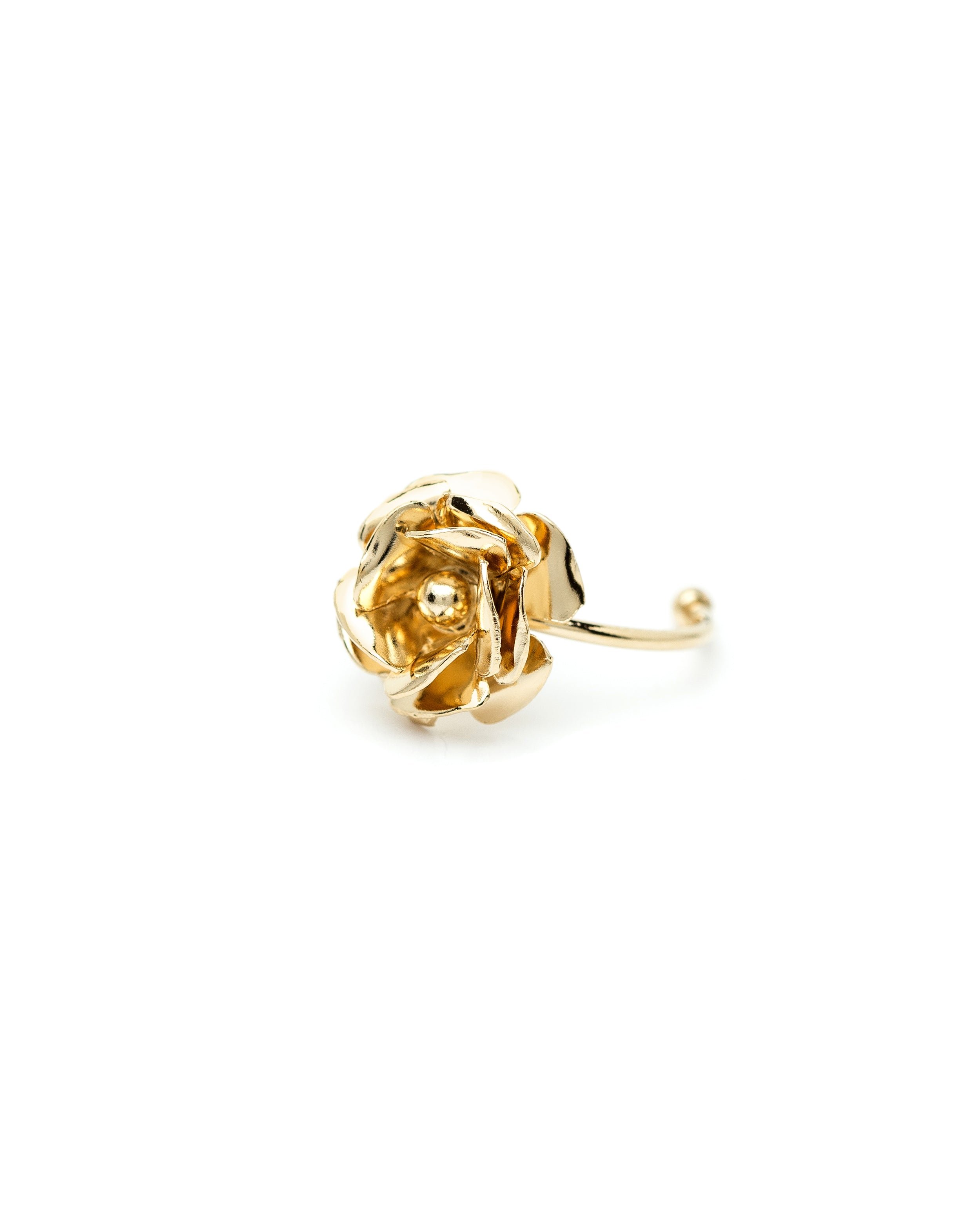 Silver-plated flower ring GoldenMONSIEUR SIMONE