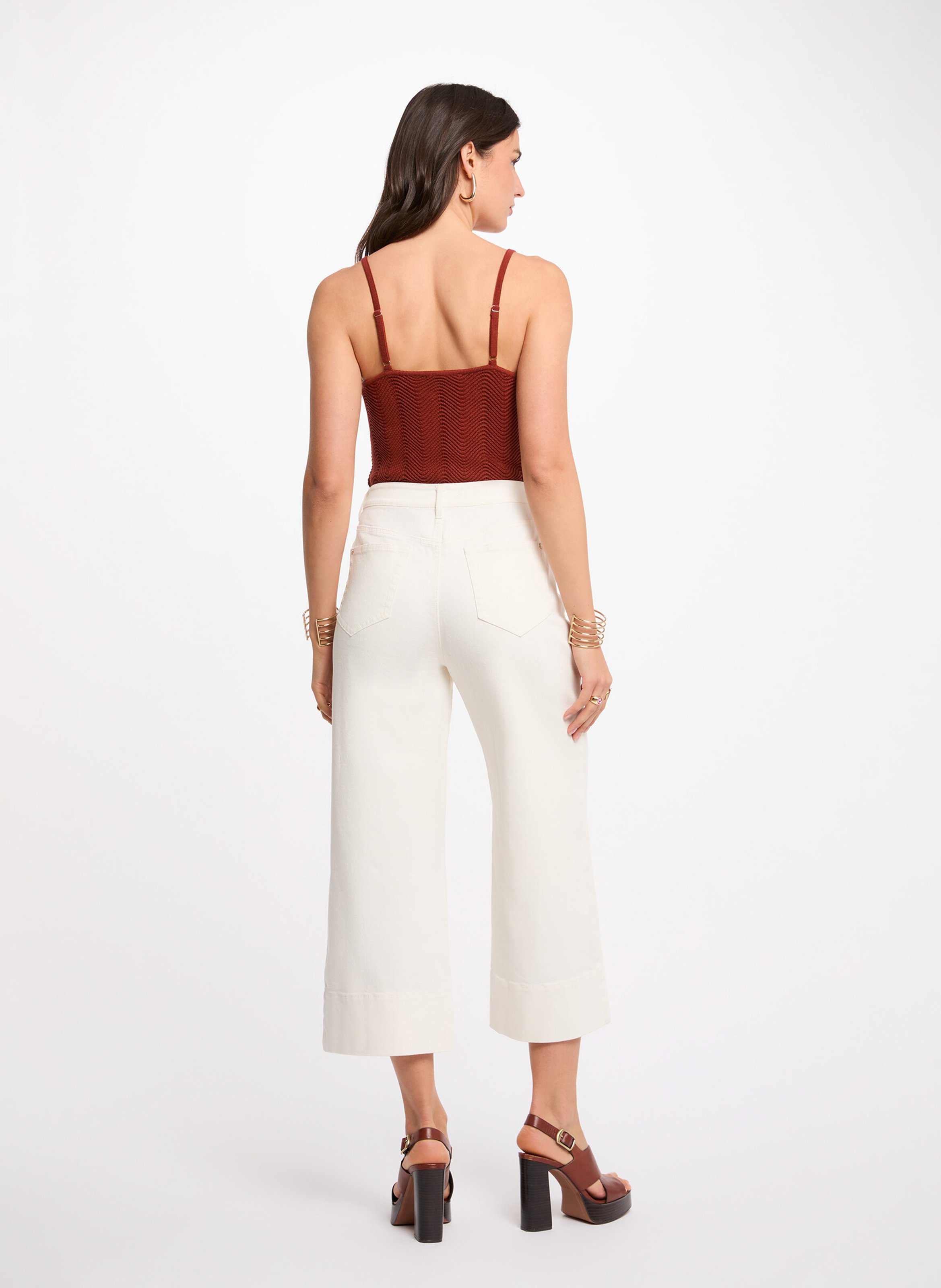 Débardeur en maille fine MORGAN Marron