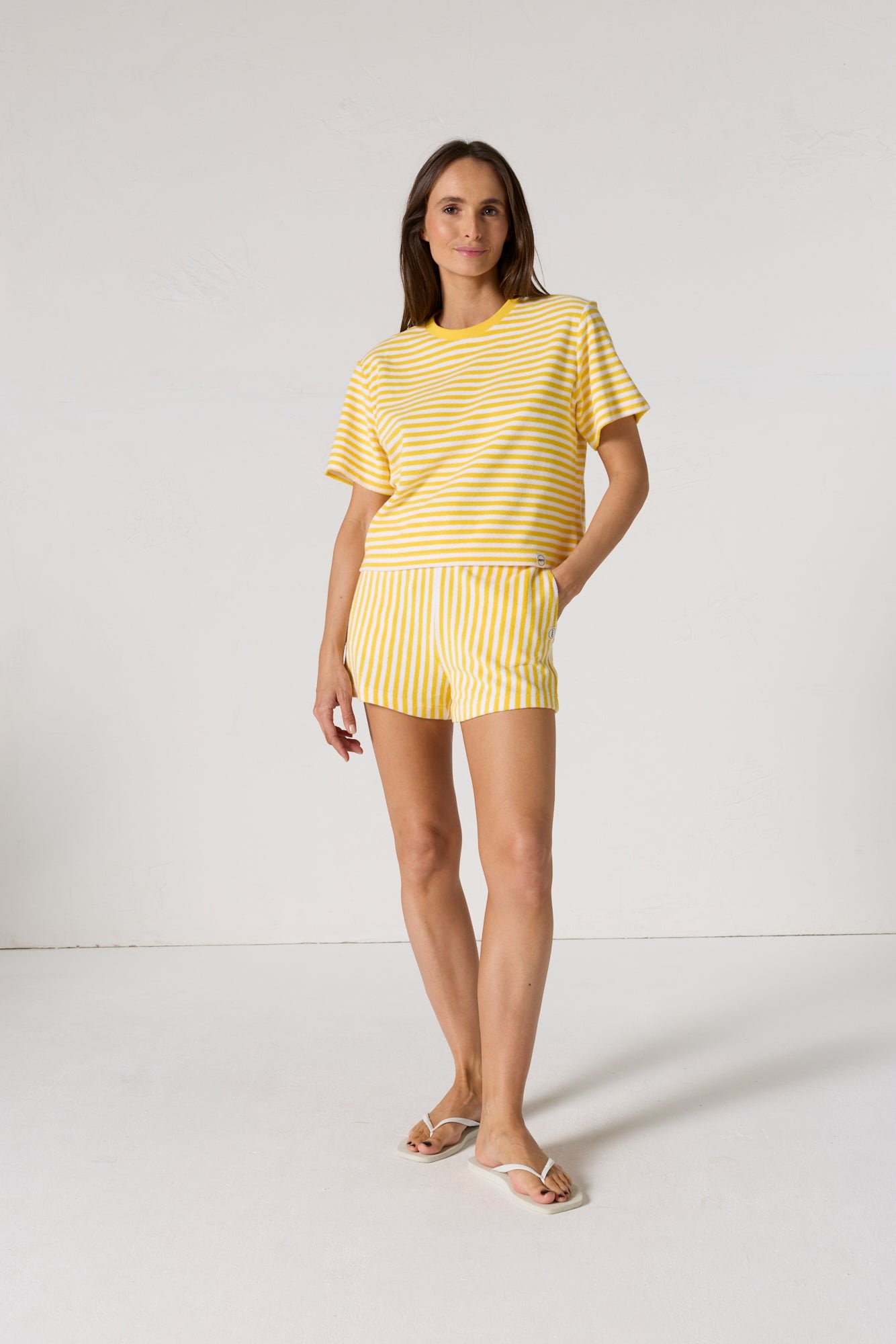 Top éponge silica stripe JOTT Jaune