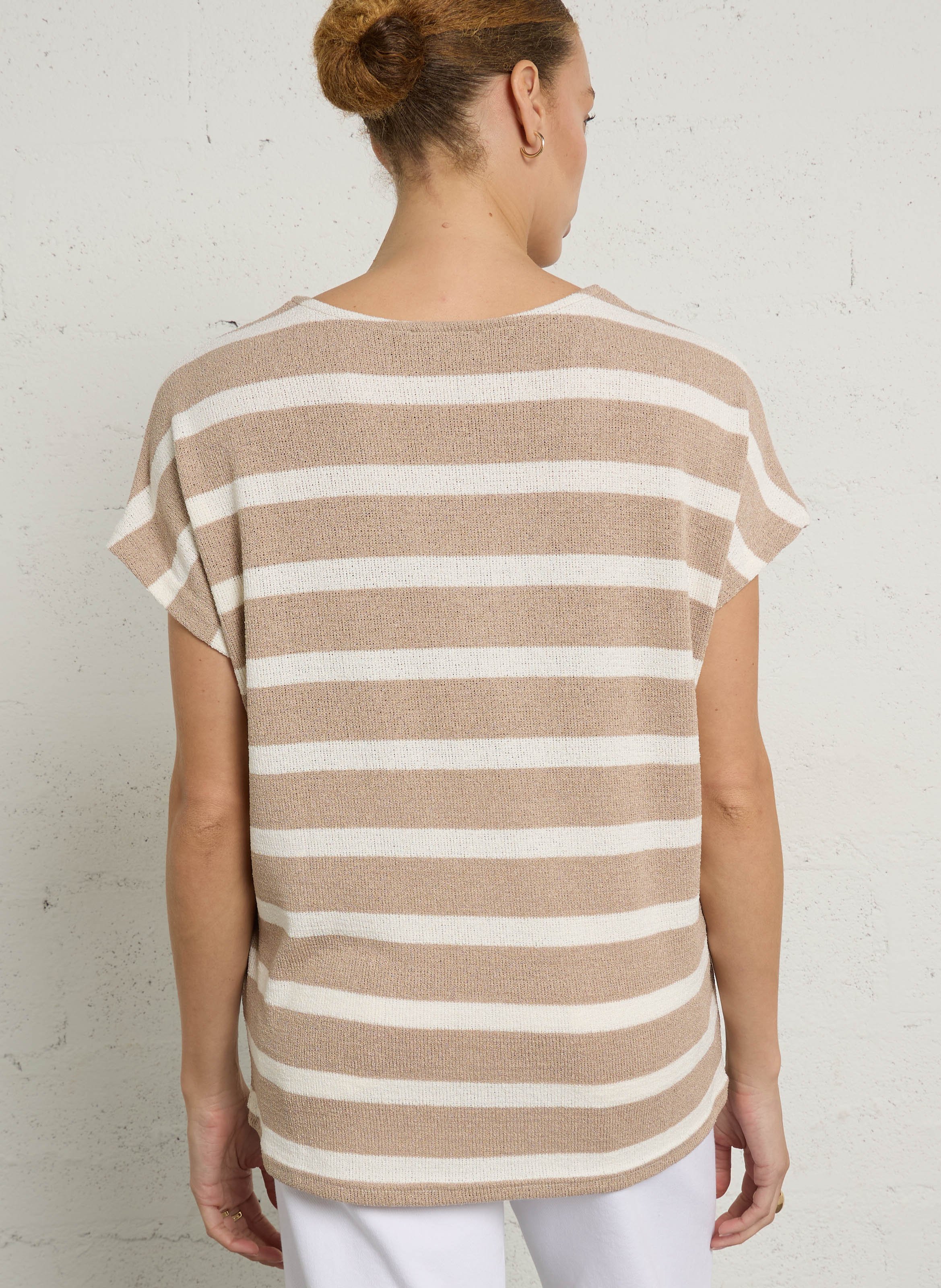 Loose-fit V-neck T-shirt LE TEMPS DES CERISES White