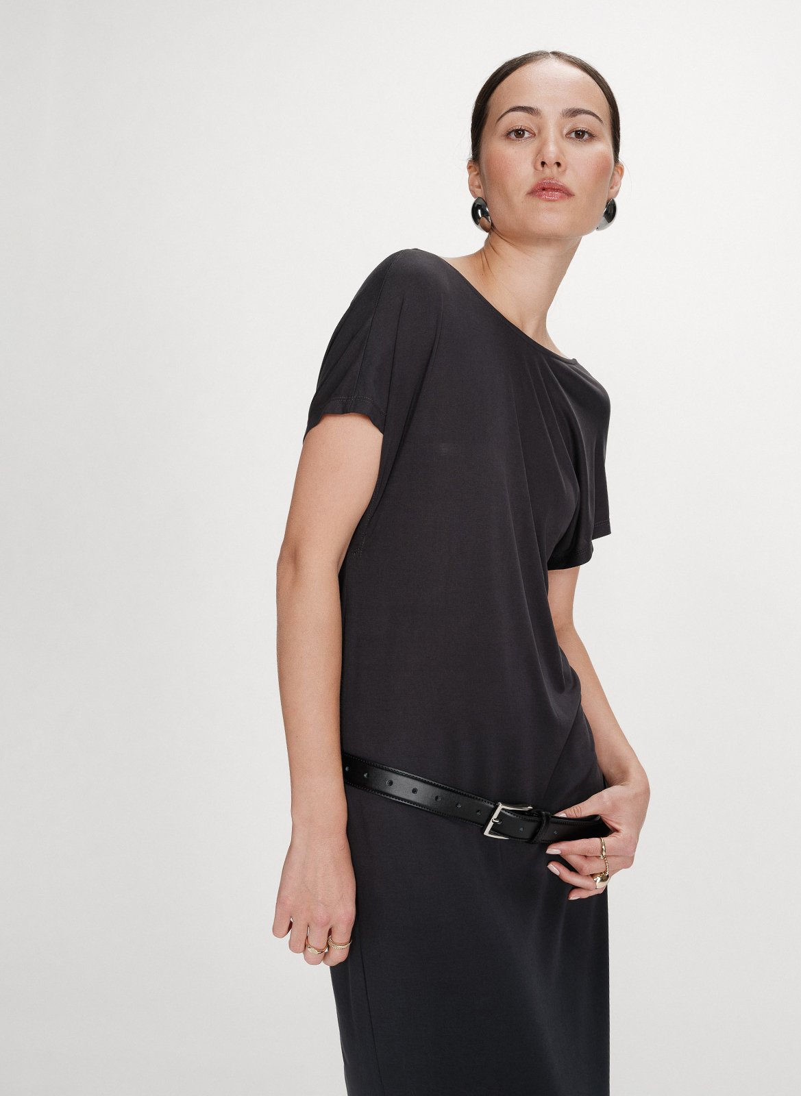 Robe longue col rond GRACE ET MILA