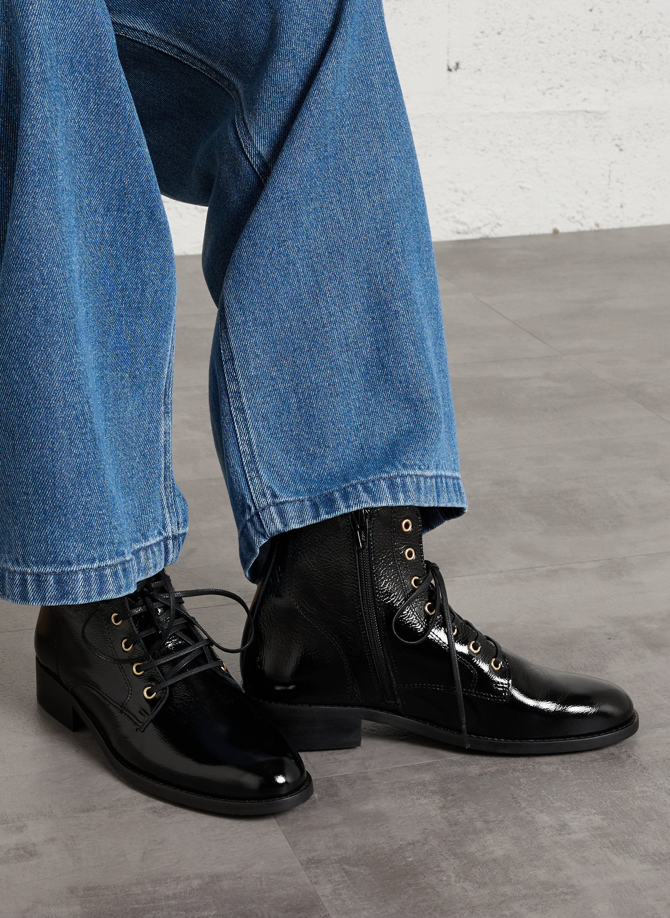 Bottines en cuir COSMOPARIS Noir
