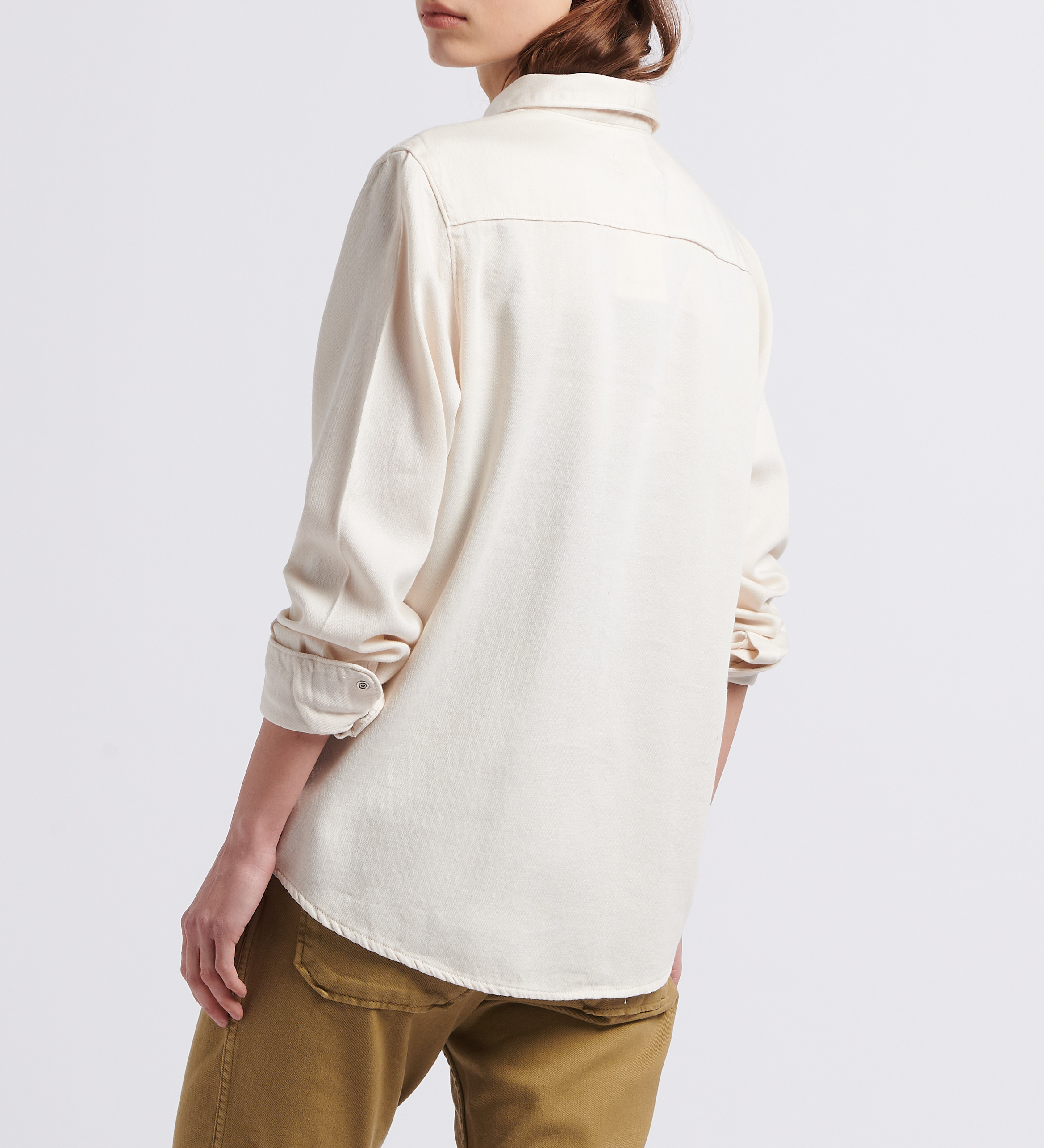 Katoenen blouse met klassieke kraag ACQUAVERDE Wit