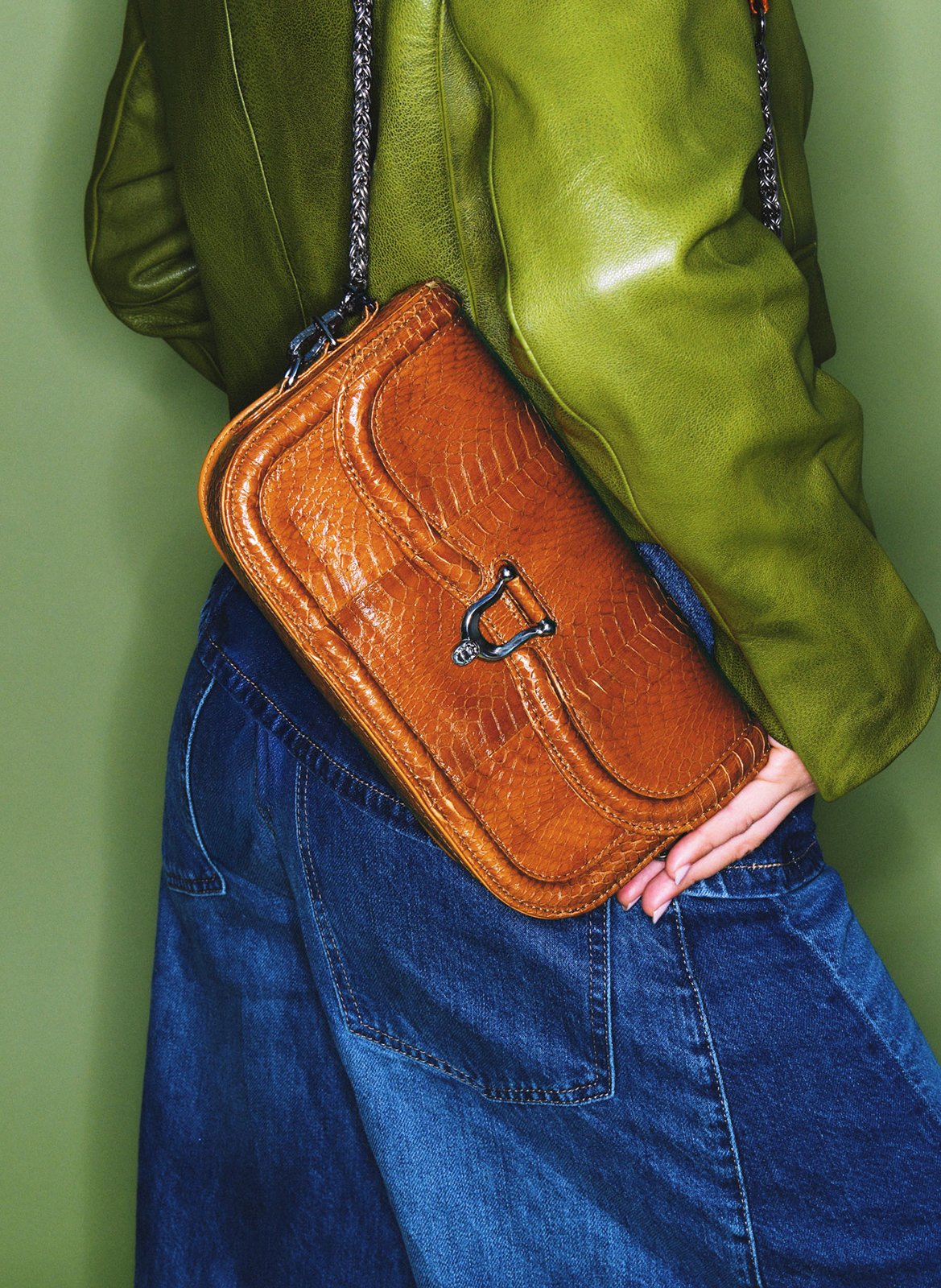 Cobra shoulder bag CLARIS VIROT Brown