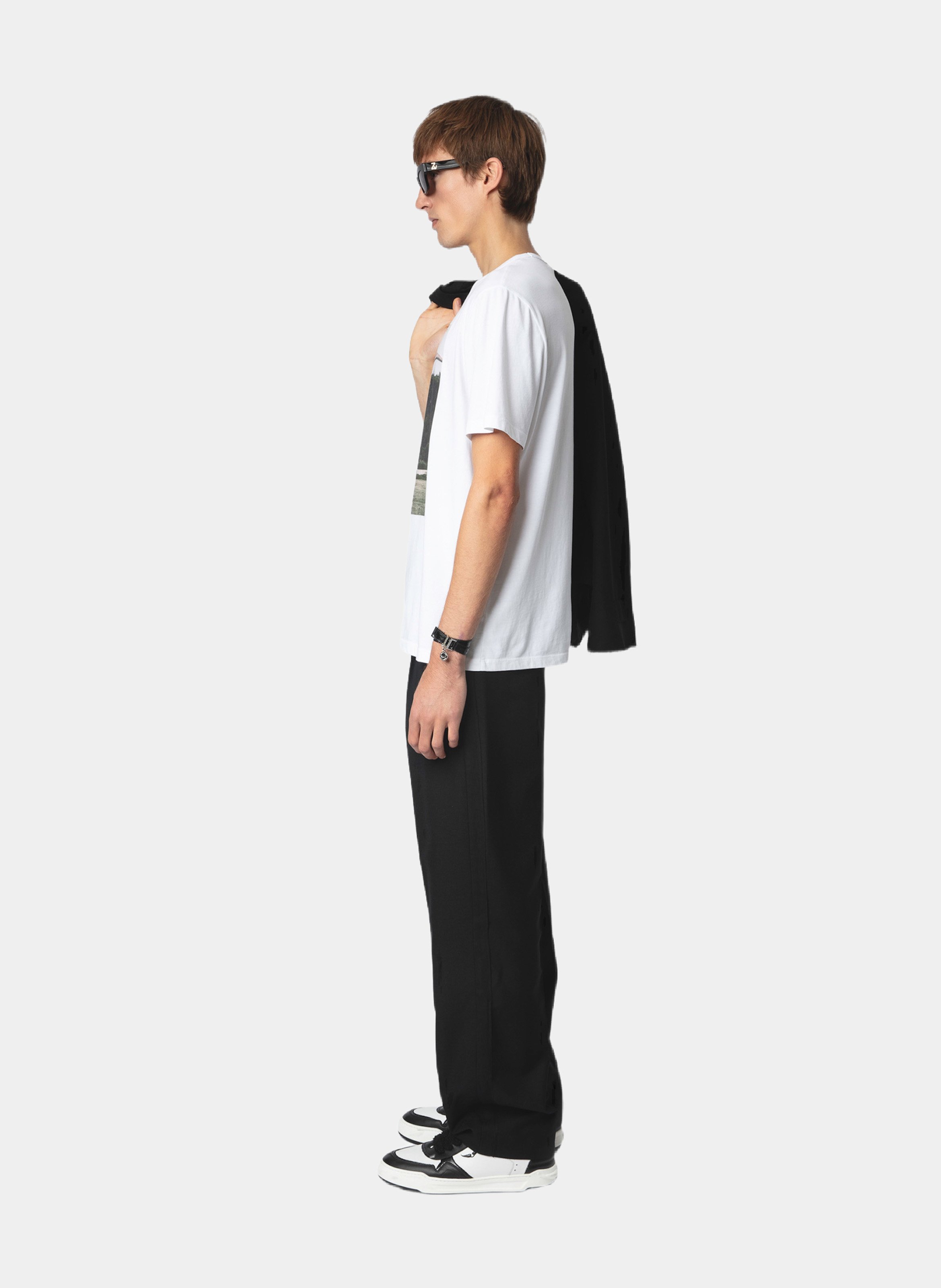 Tee-shirt droit en coton bio sérigraphié ZADIG&VOLTAIRE Blanc
