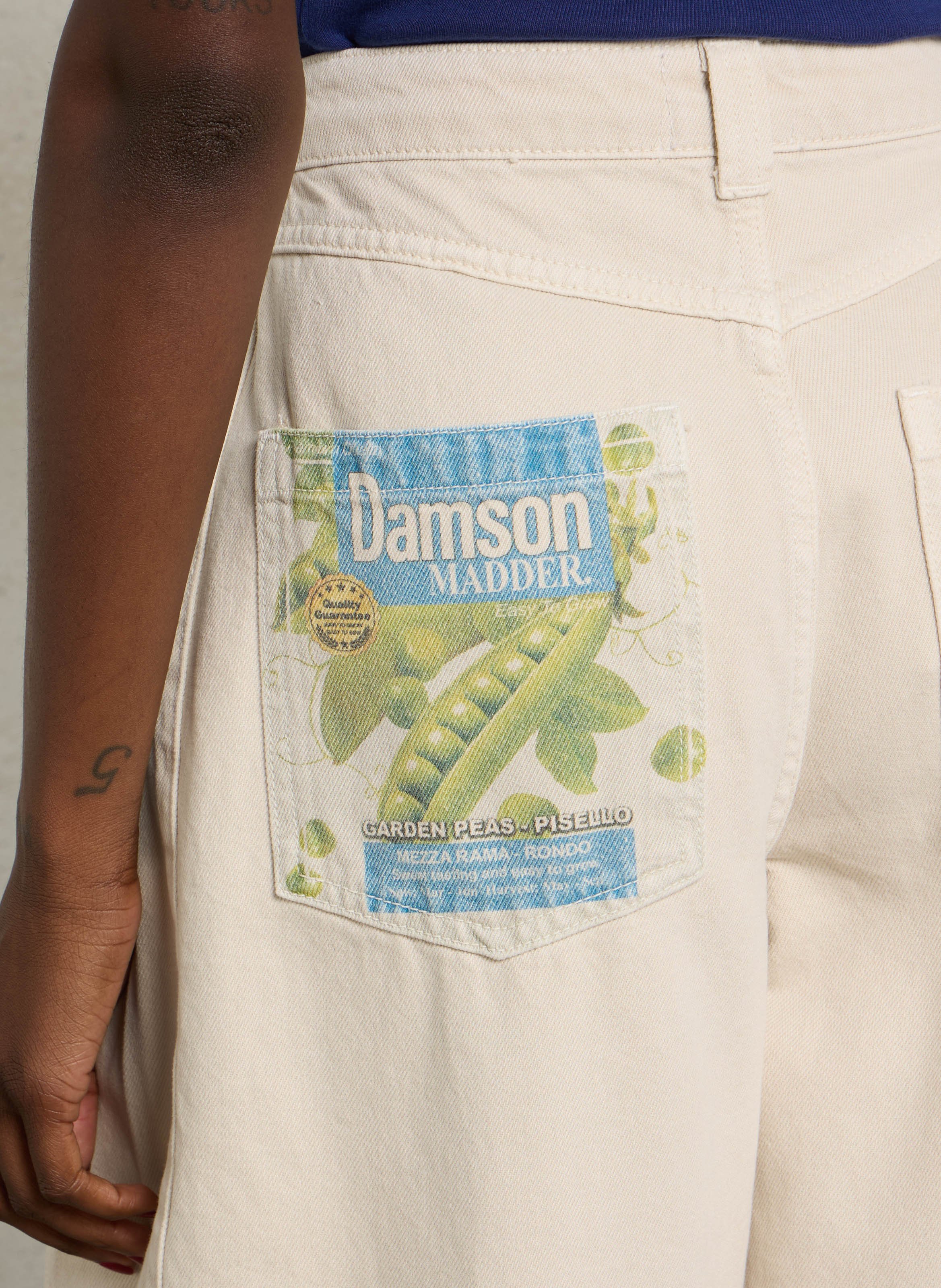Weit geschnittene Jeans aus Bio-Baumwolle DAMSON MADDER Beige