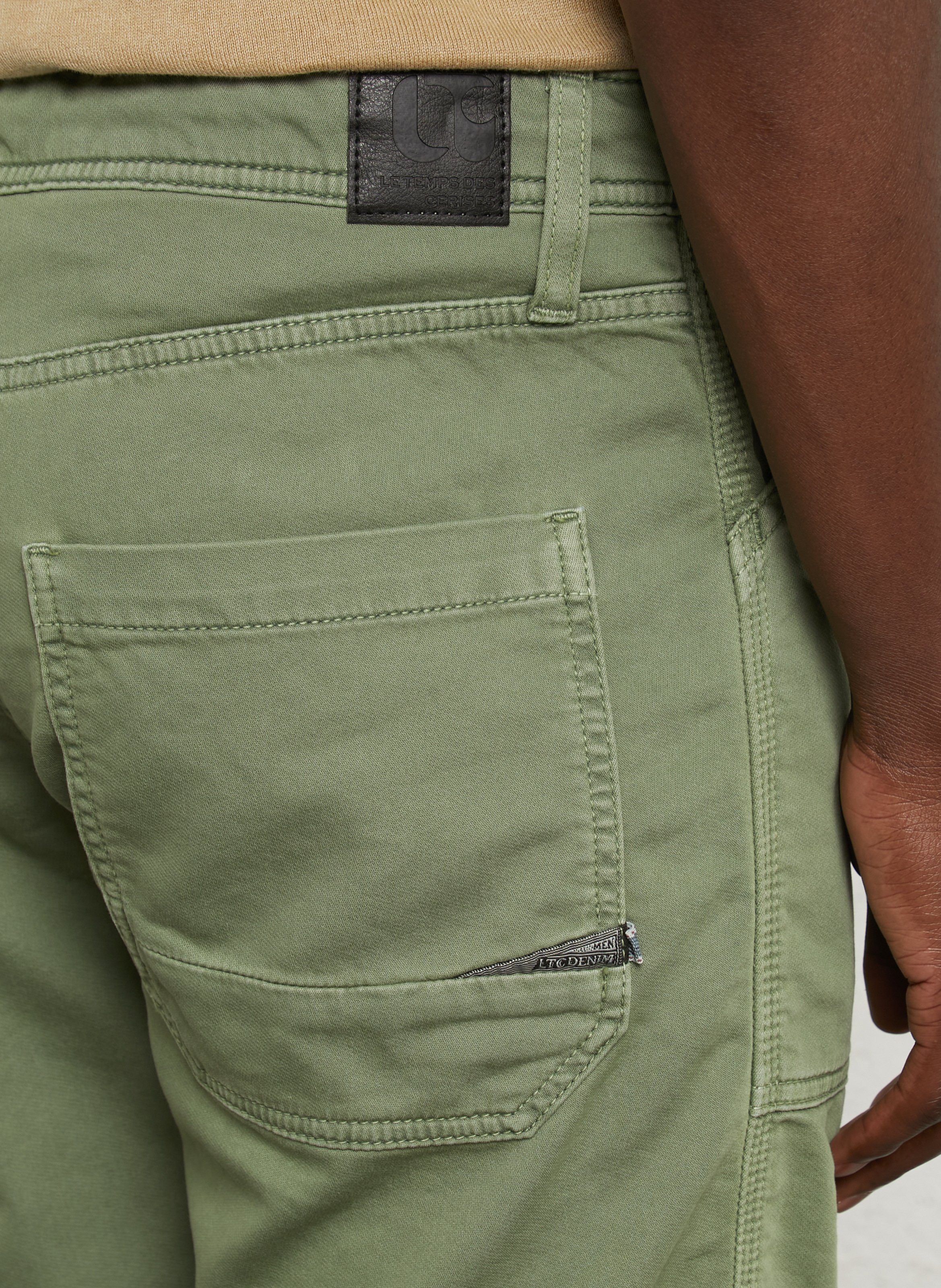Short chino droit en coton mélangé HACKETT Vert