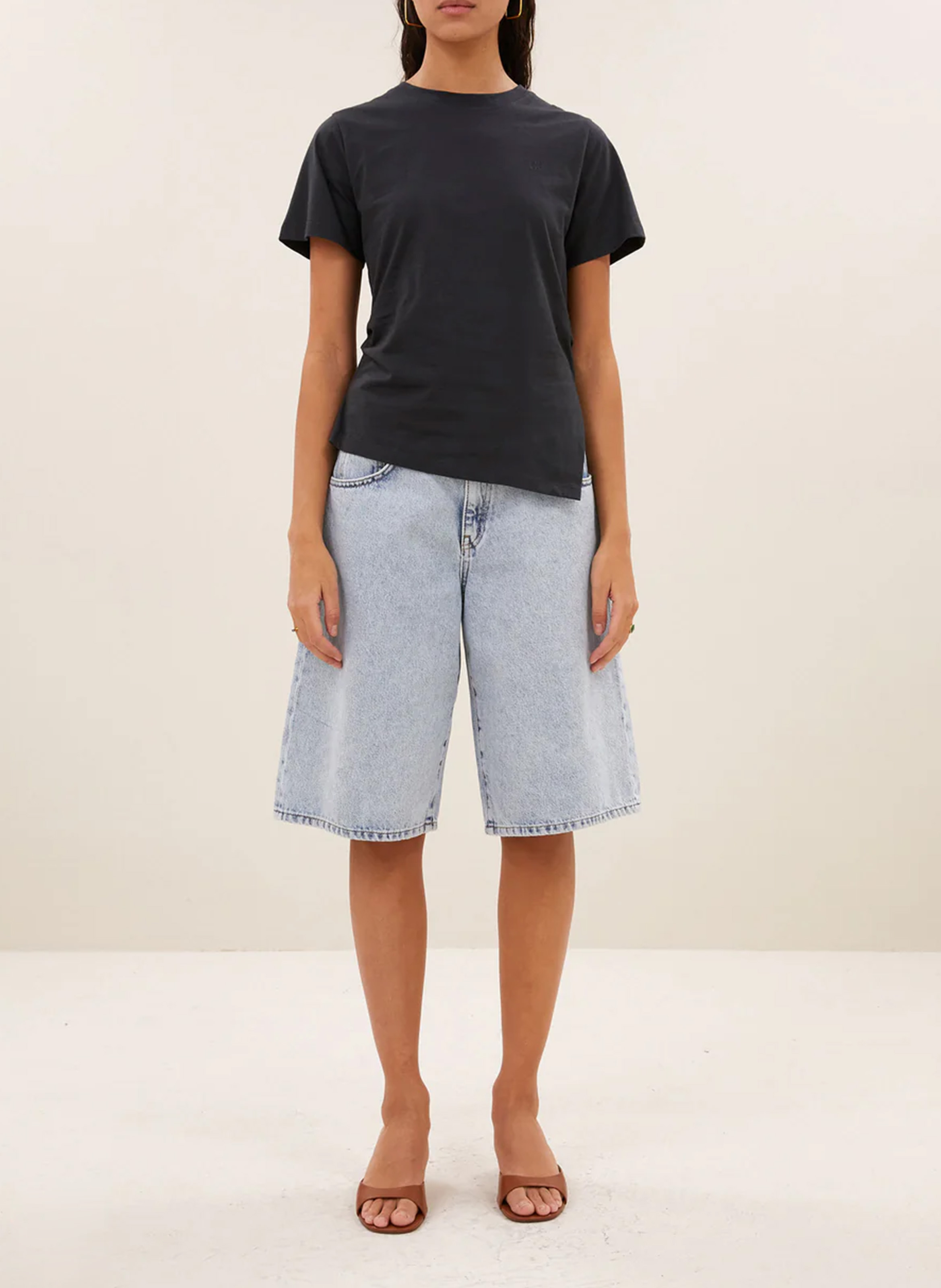 Große Bermuda-Shorts aus Bio-Baumwolle BY BAR Blau