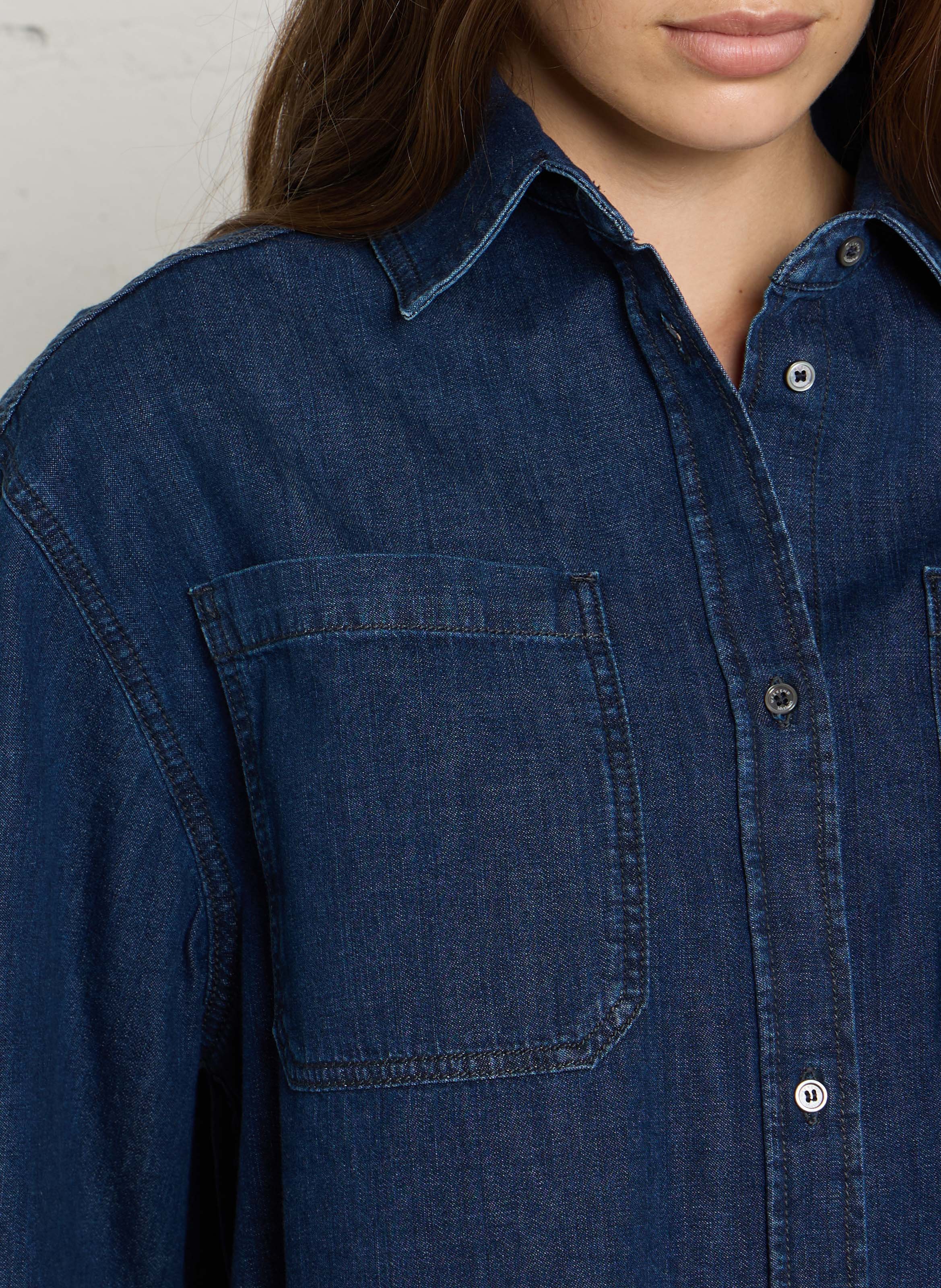 Oversized cotton shirt MAX MARA WEEK END Blue
