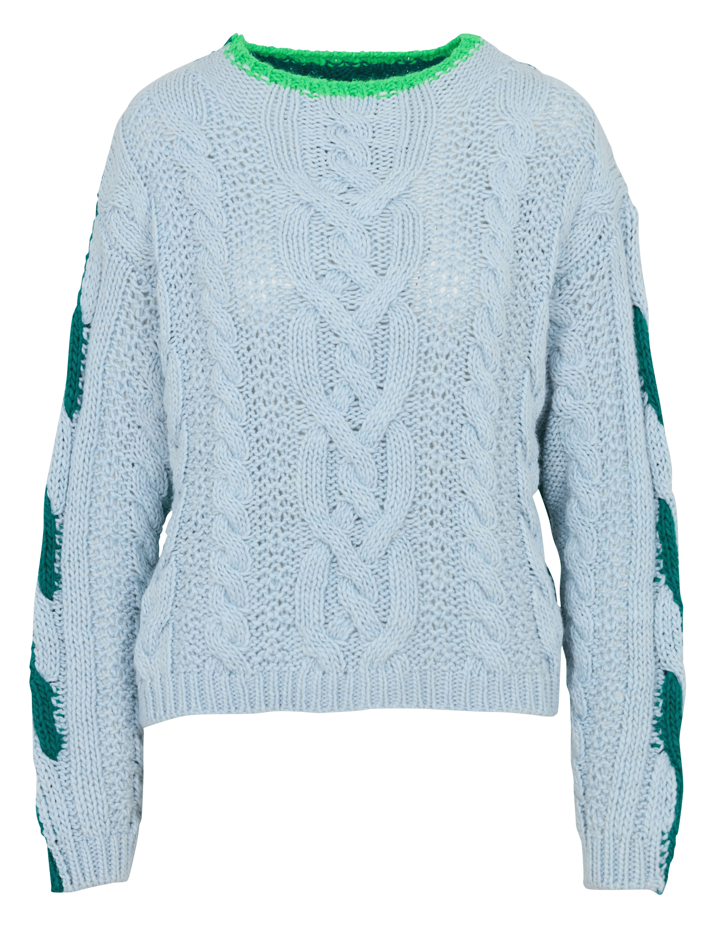 Pull droit maille torsadée bi-couleur DR BLOOM