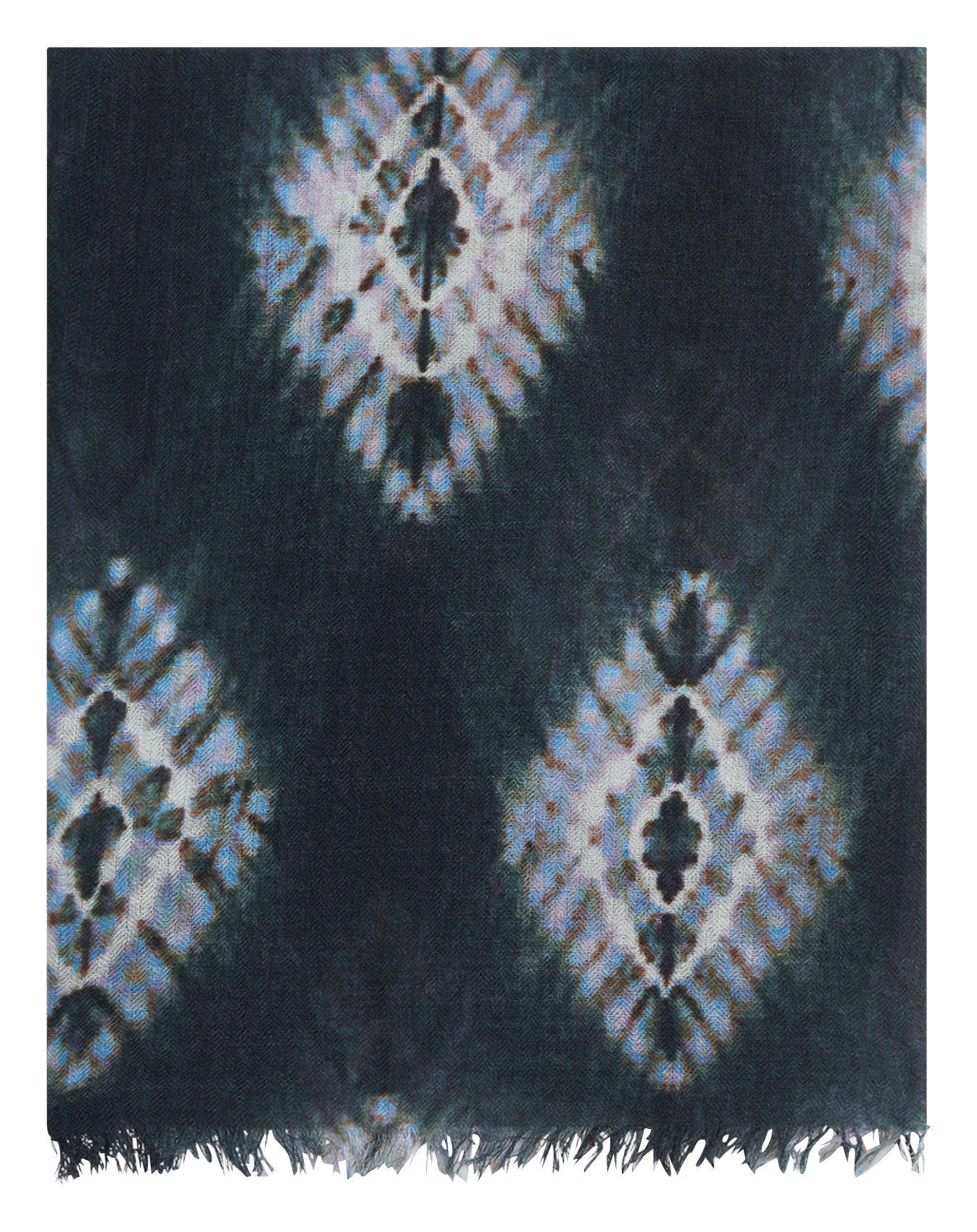 Printed wool scarf GERARD DAREL Green