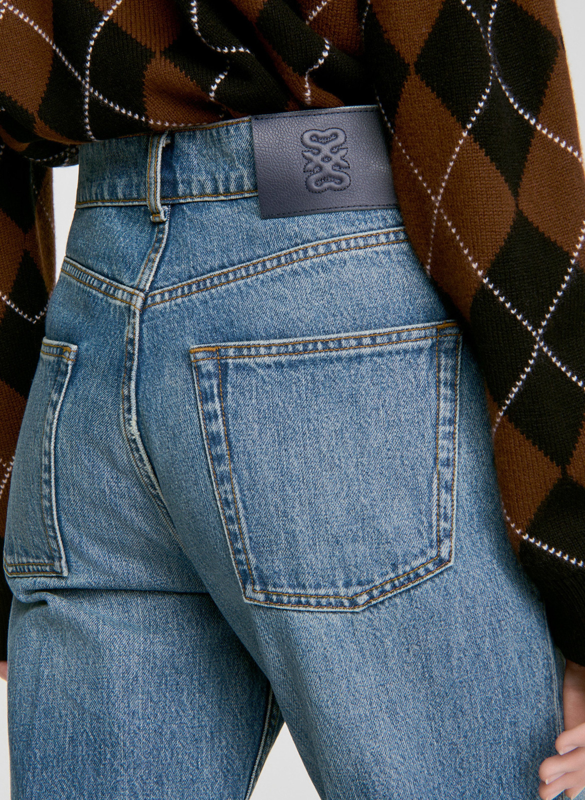 Rechte, katoenen jeans SANDRO Blauw