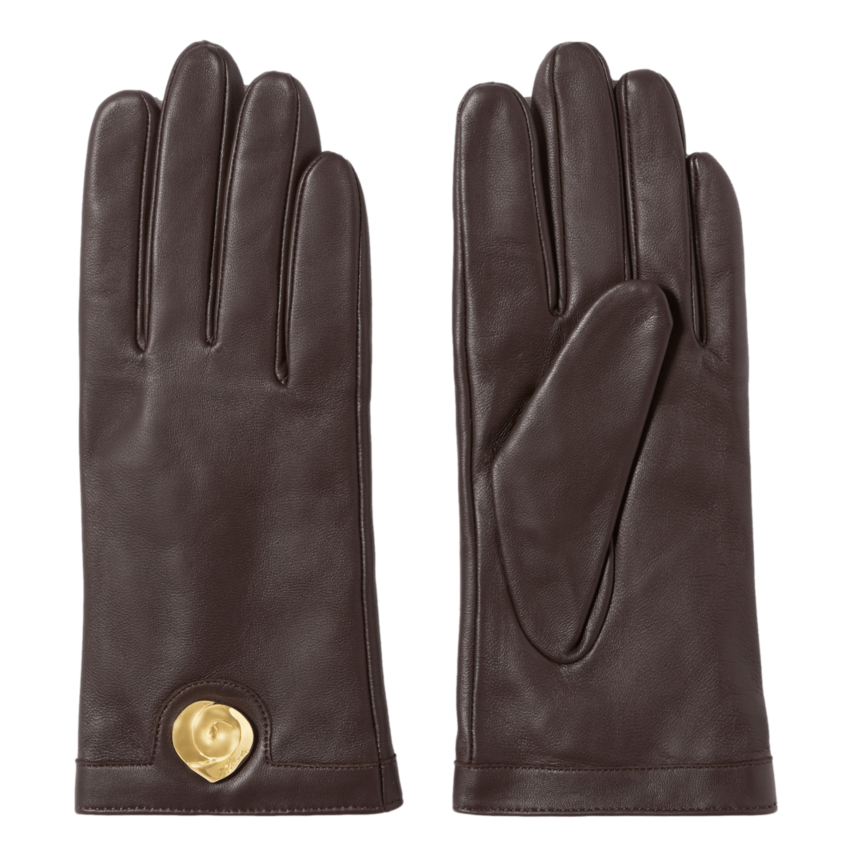 Gants en cuir CLAUDIE PIERLOT Marron