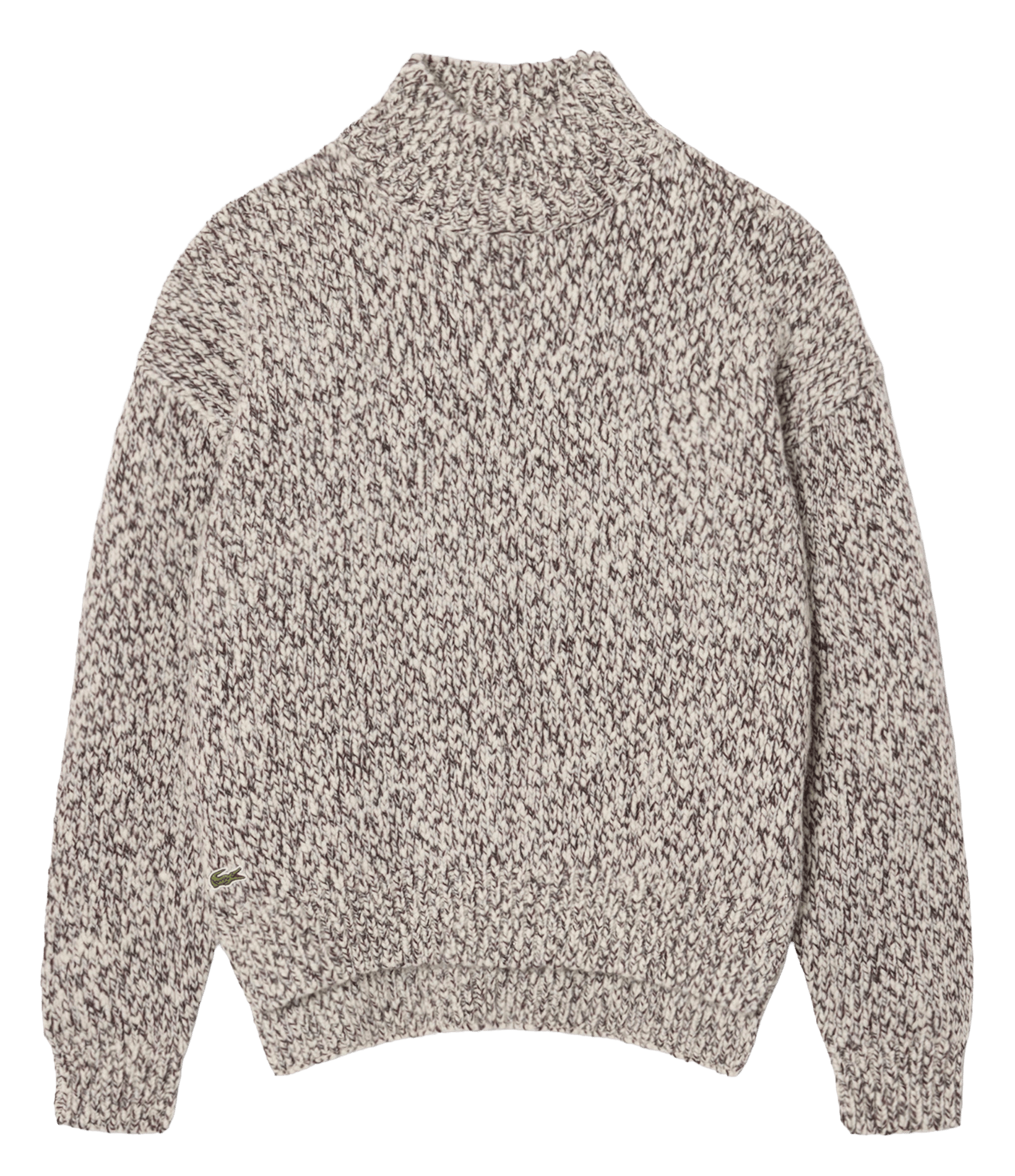 Straight collar wool blend knit pullover LACOSTE Multicolored