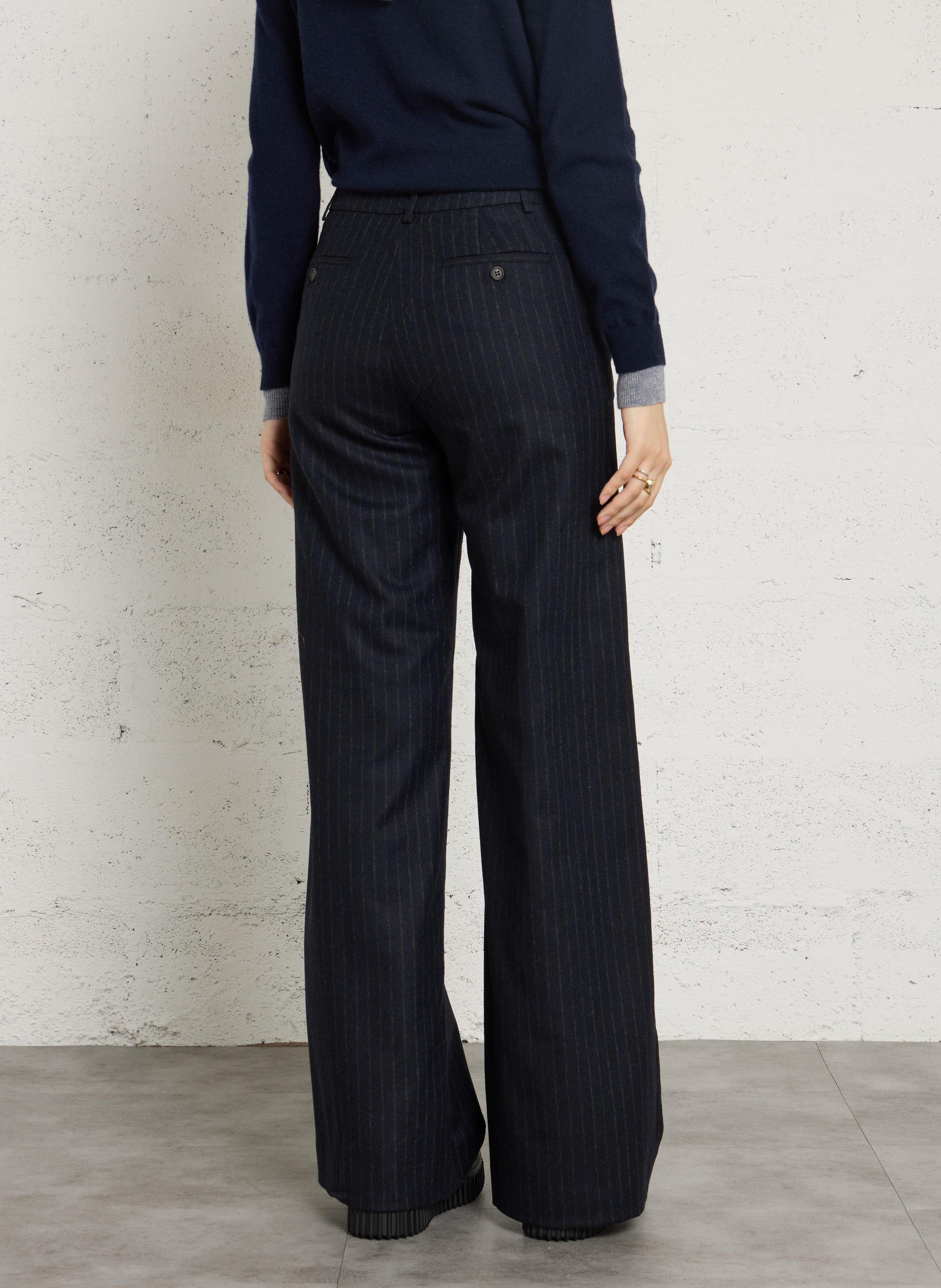 Gerade geschnittene Streifenhose HARTFORD Blau