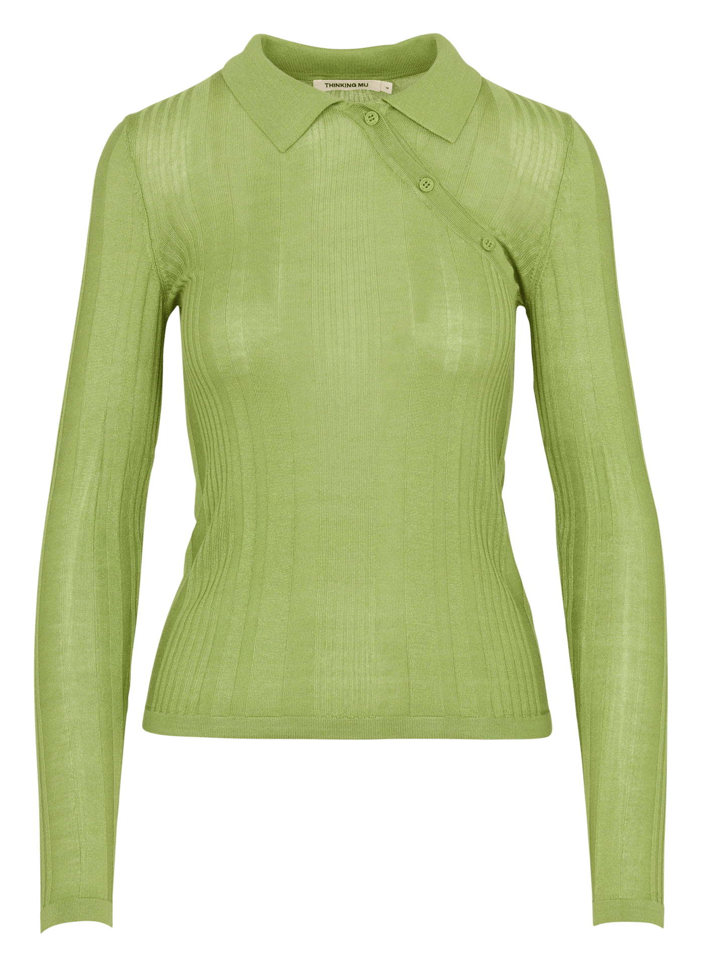 Top manches longues moulant  THINKING MU Vert