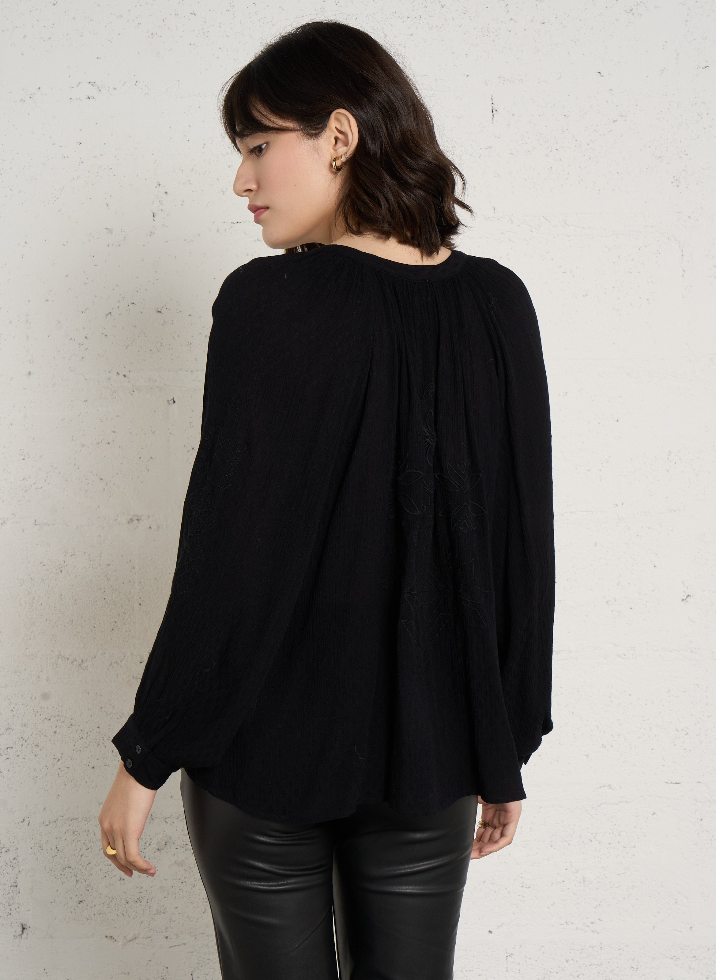 Blouse ample manches longues  LA PETITE ETOILE Noir