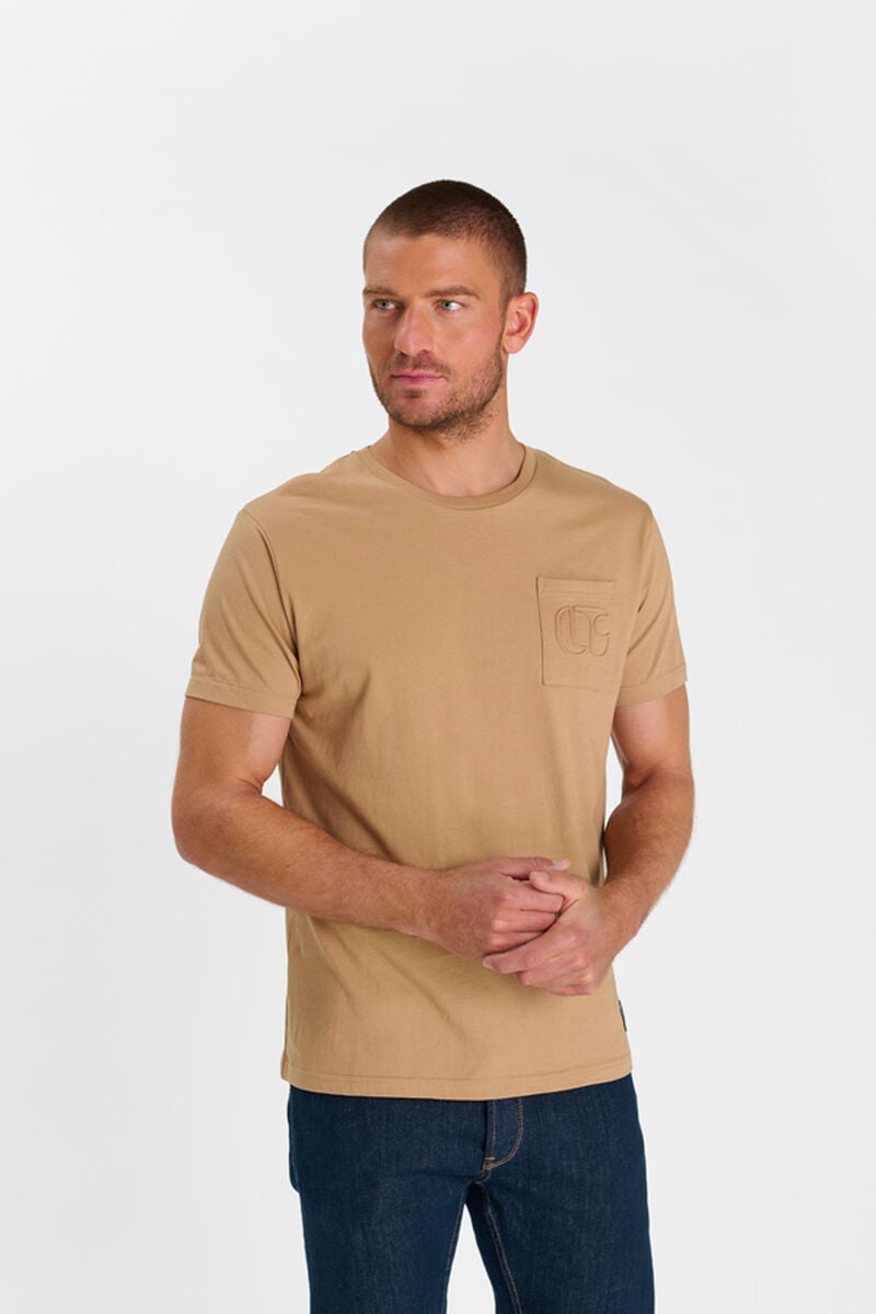 Round-neck T-shirt LE TEMPS DES CERISES Beige