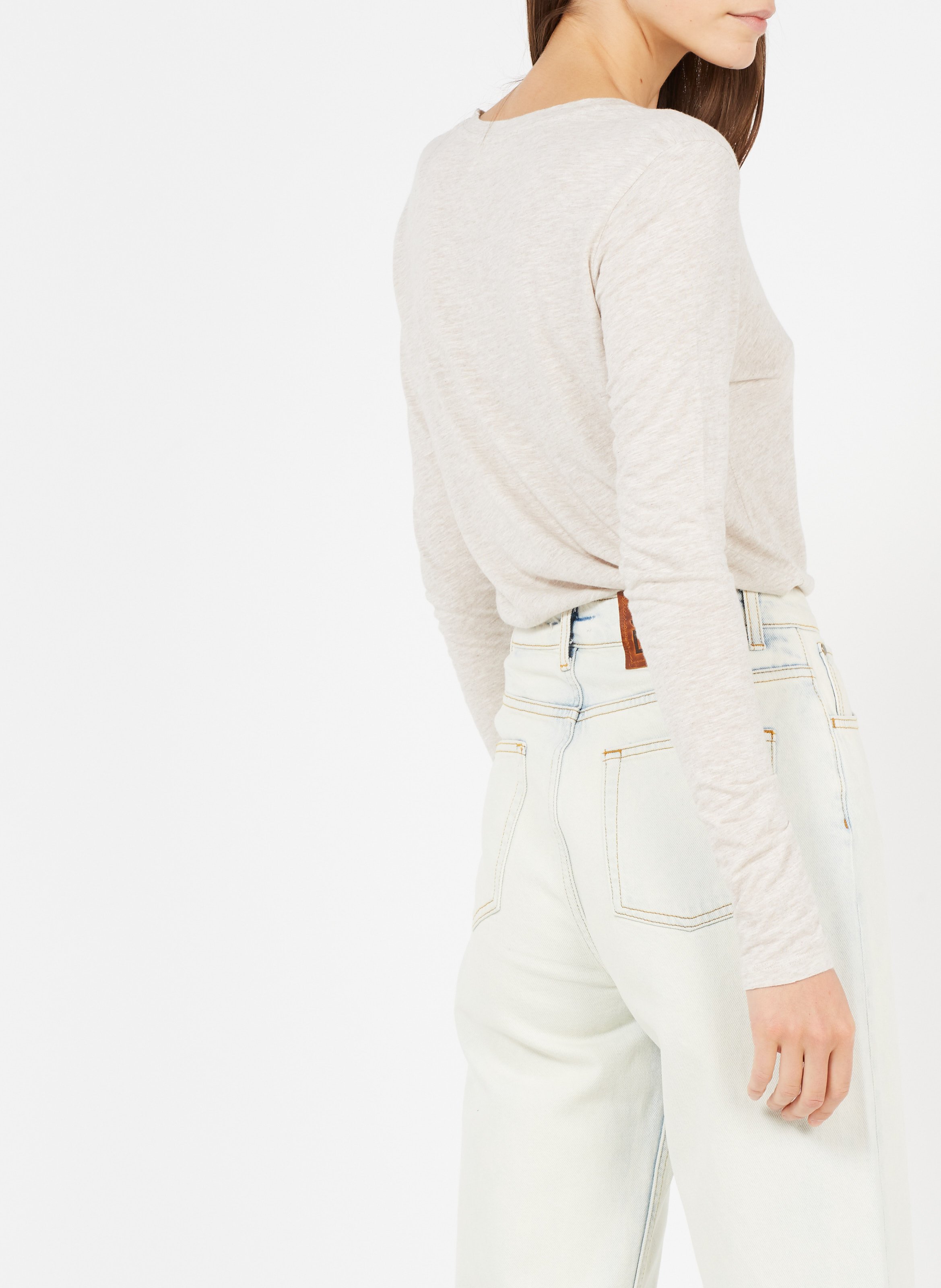 Round-neck cotton T-shirt AMERICAN VINTAGE Beige