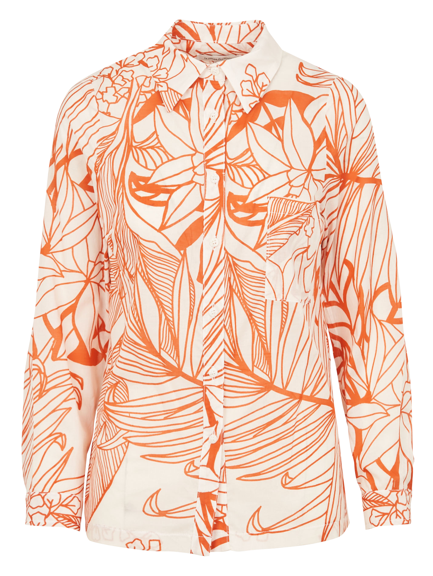 Cotton shirt with classic collar LA PETITE FRANCAISE Orange