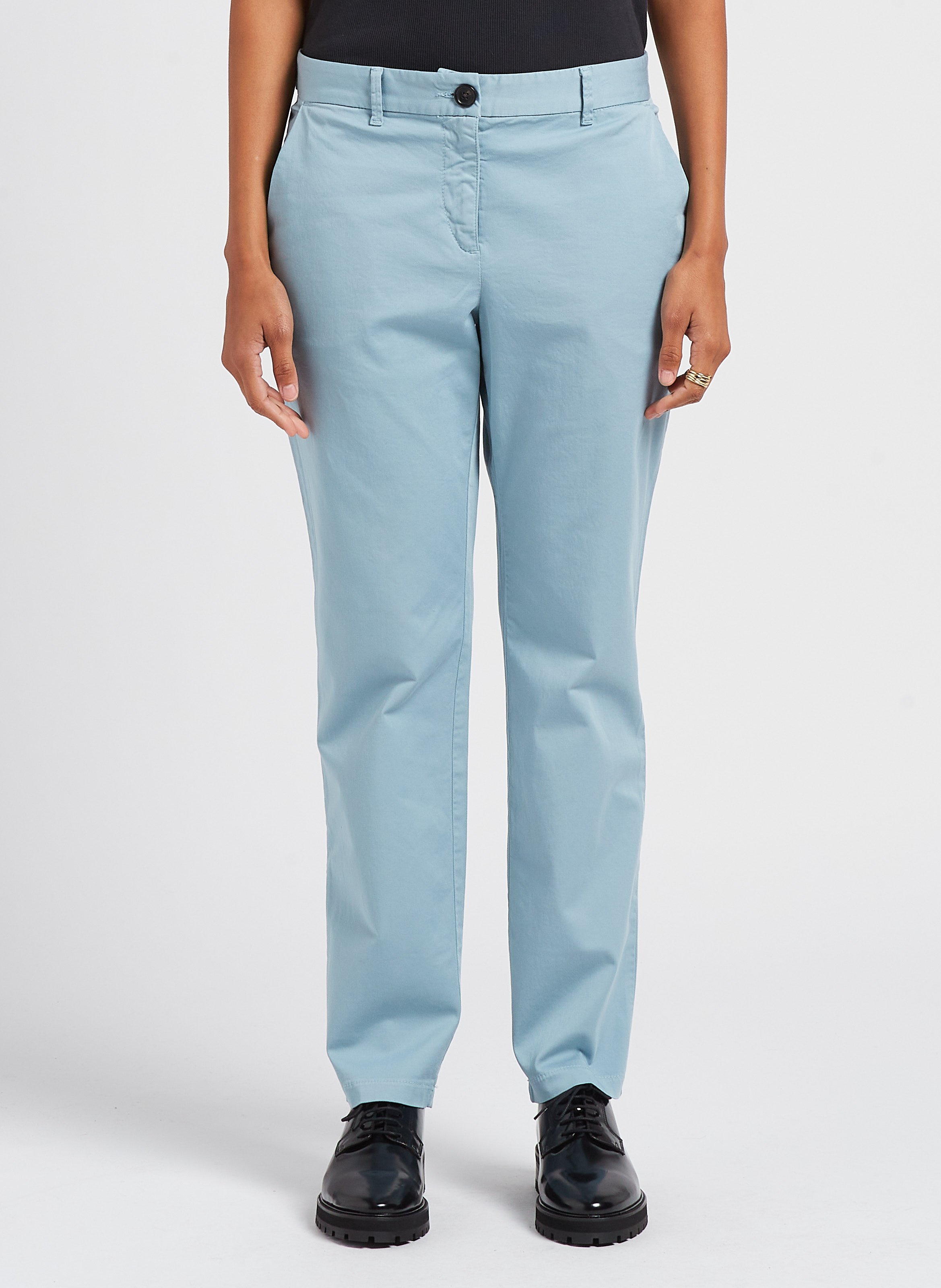 Pantaloni chino in cotone biologico Greyish blue Paul Smith