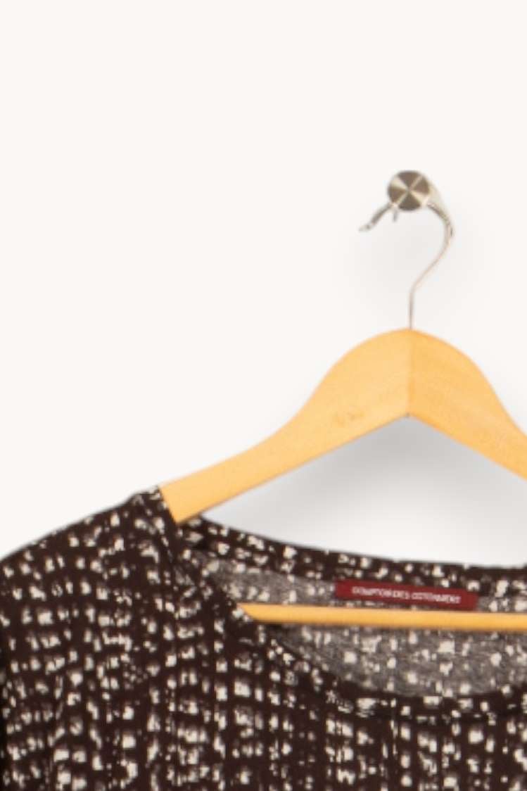 Black t-shirt with patterns COMPTOIR DES COTONNIERS - Seconde main Black