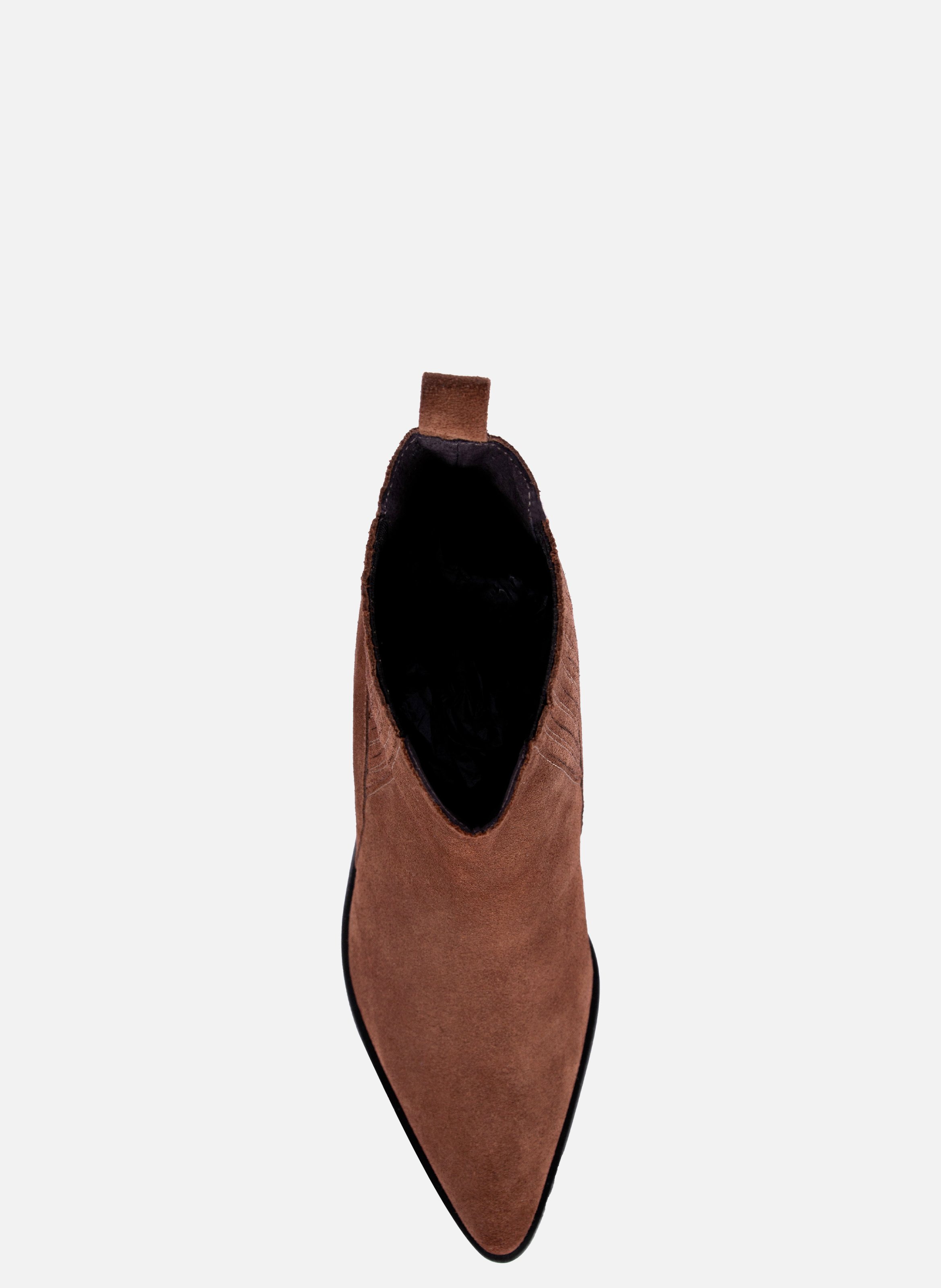 Suede leather cowboy boots JULES & JENN Brown