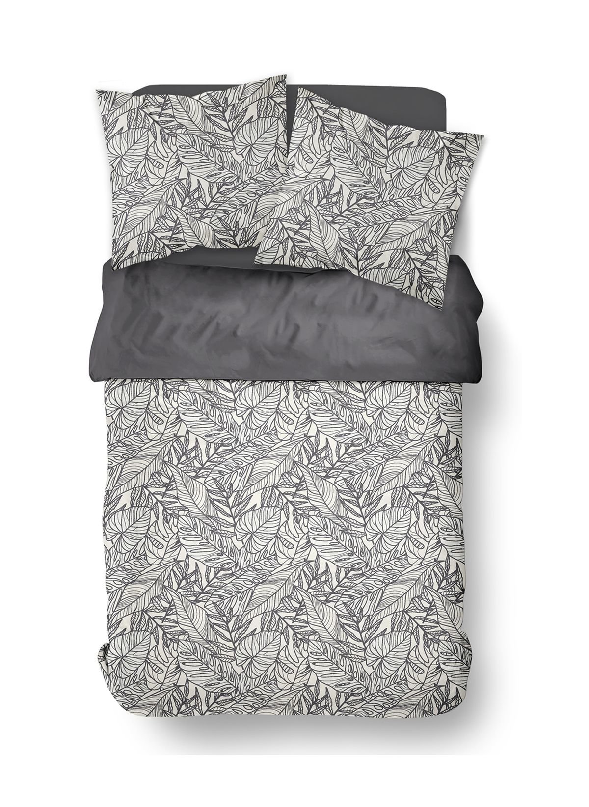 Zippered cotton printed bedding set TODAY LINGE DE MAISON White