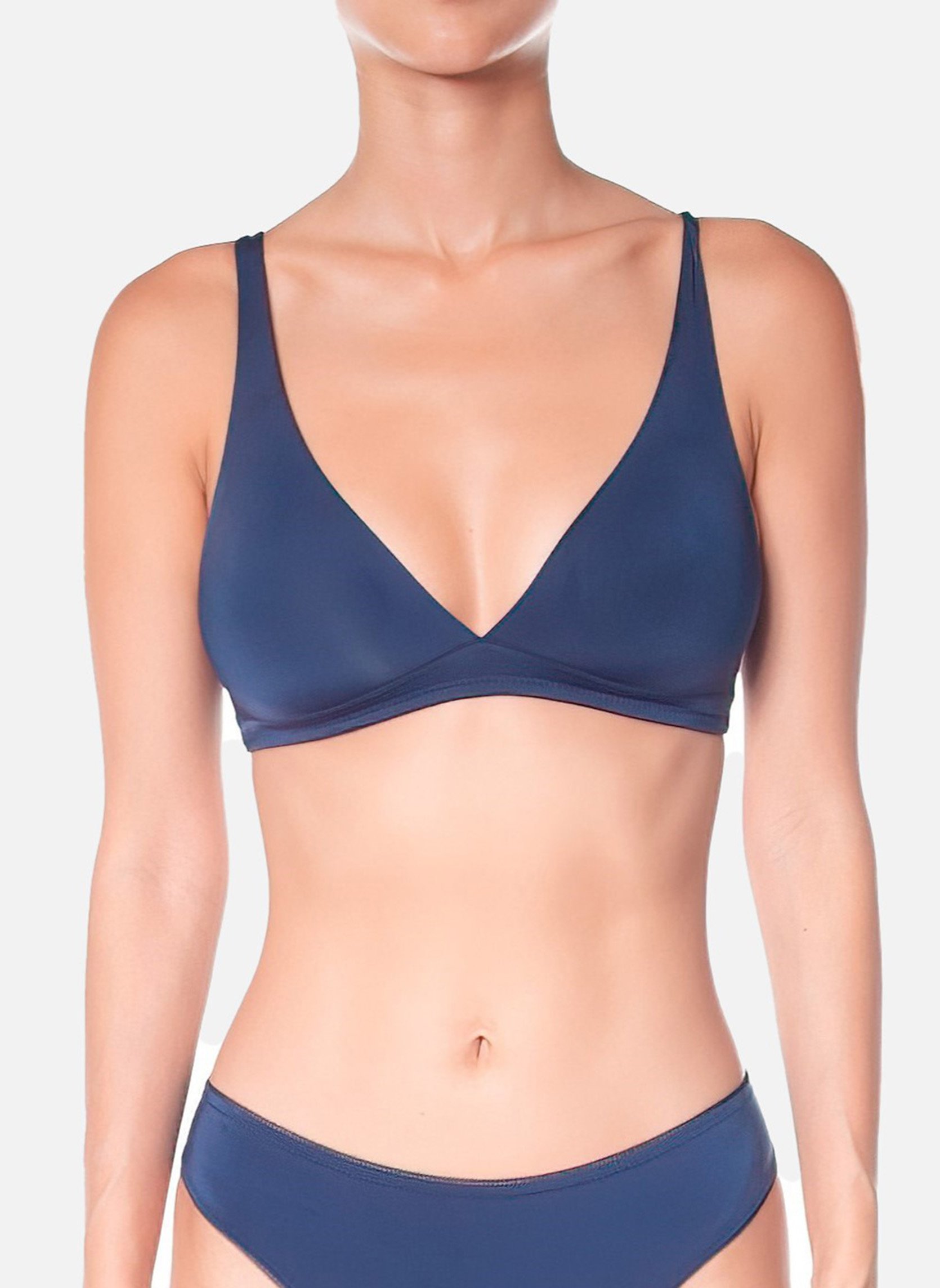 Cotton triangle bra HUIT Blue