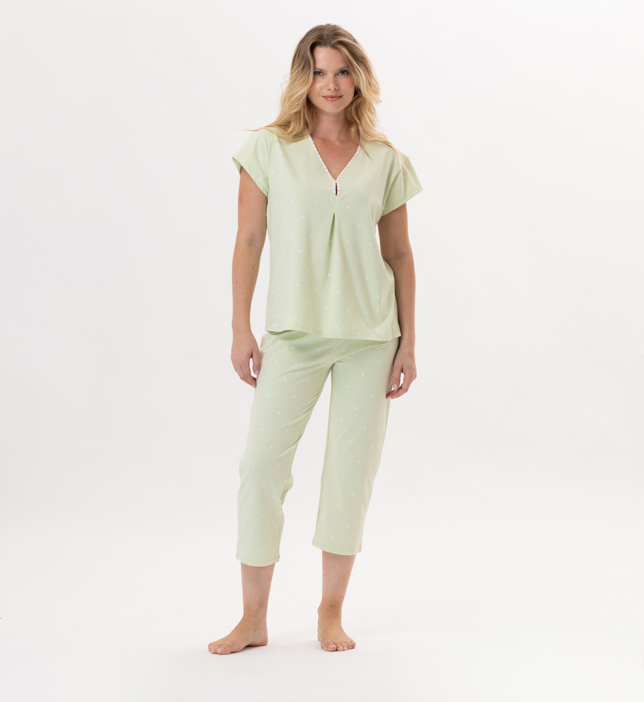 Pyjama en coton Pitchoun 902 Vert Le chat Femme Place des