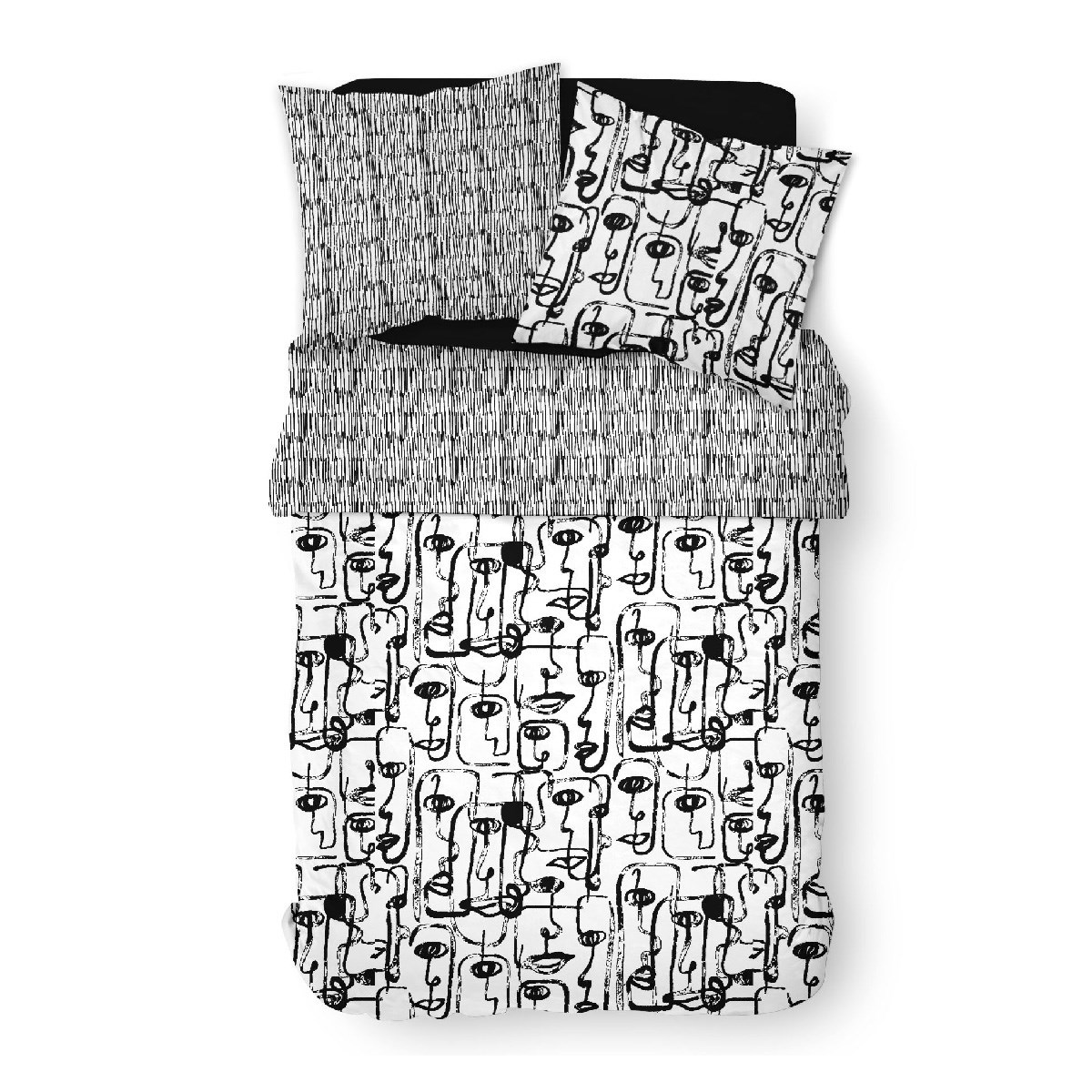 Printed cotton bedding set TODAY LINGE DE MAISON White