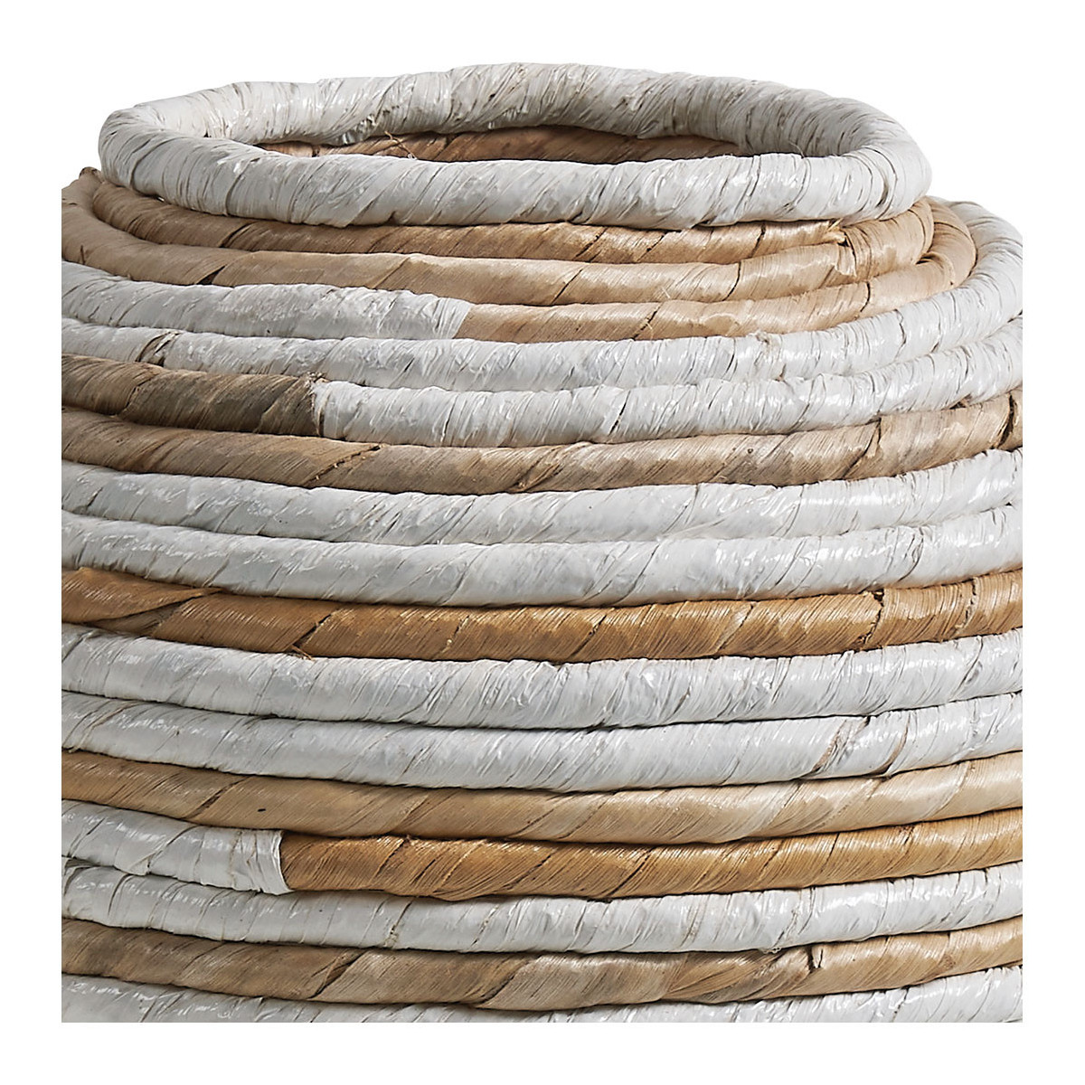 Jarre décorative abaca BLANC D'IVOIRE Blanc