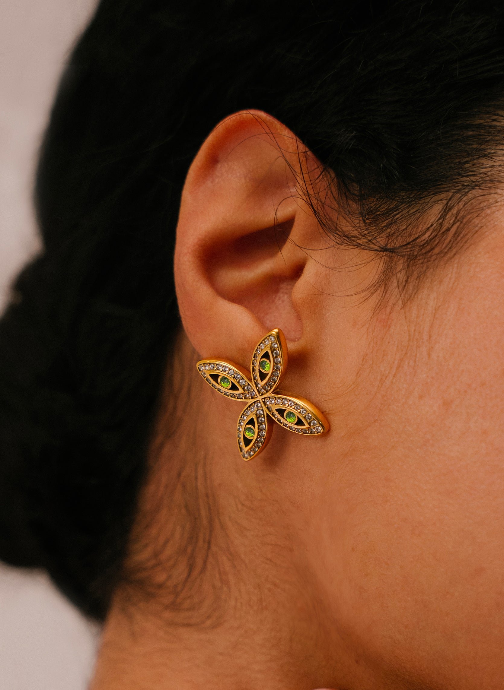 Dangling earrings AEC Paris Green