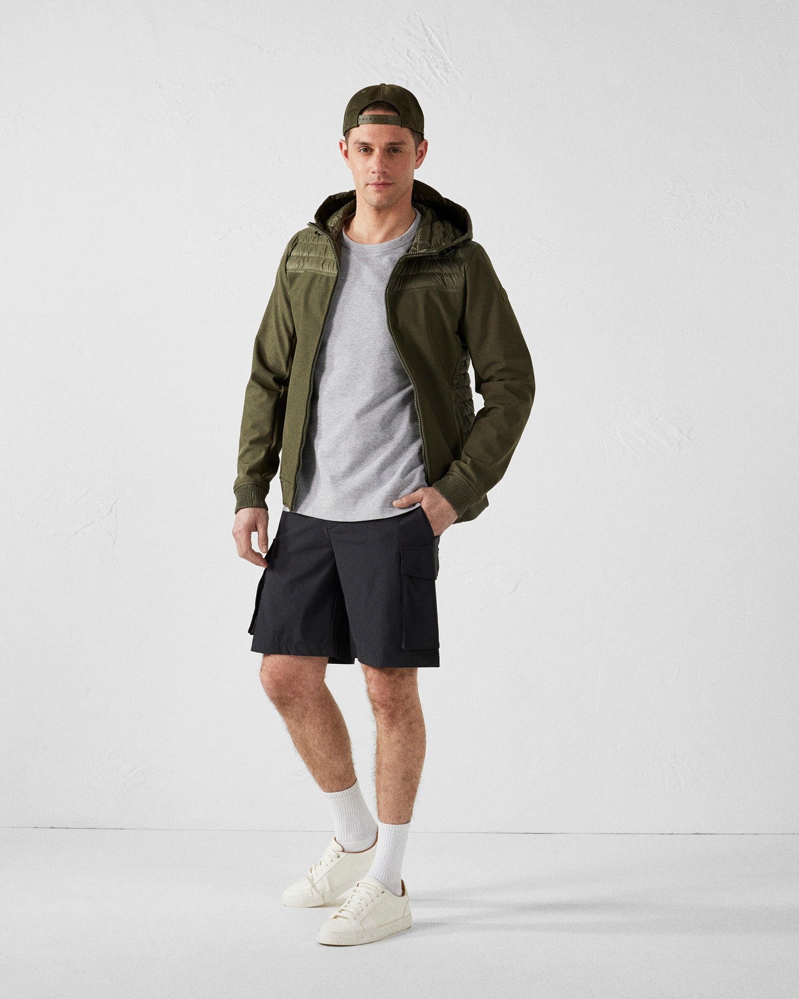 Softshell bi-material paco 2.0 down jacket JOTT Green