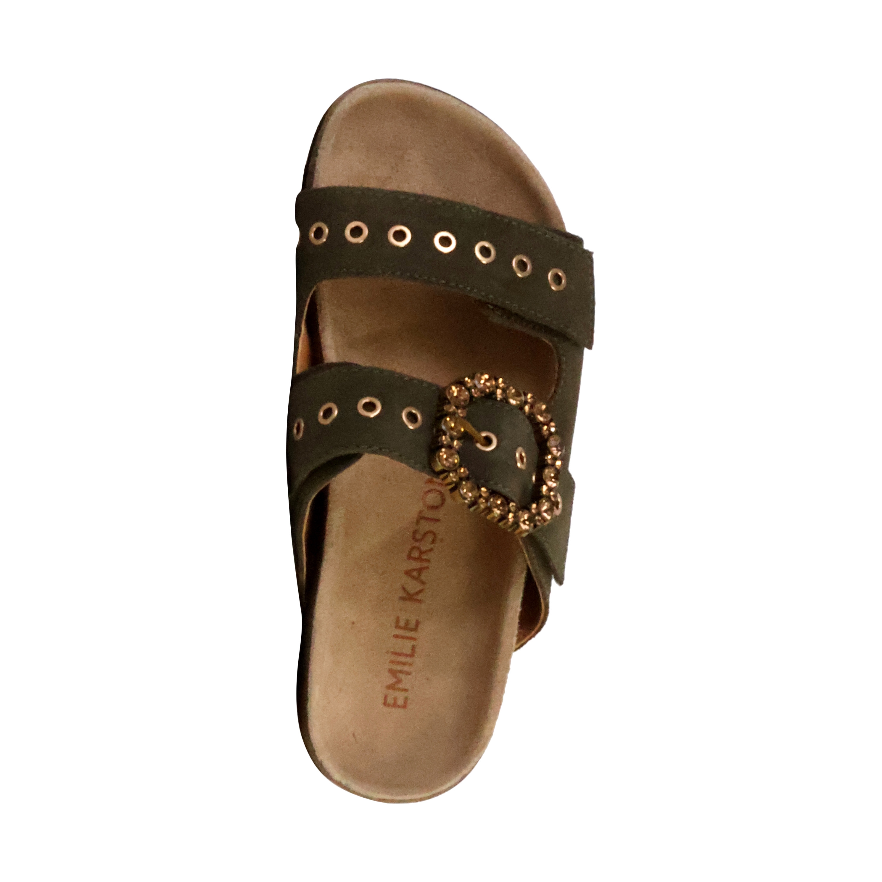 Leather Luna Mules EMILIE KARSTON Khaki