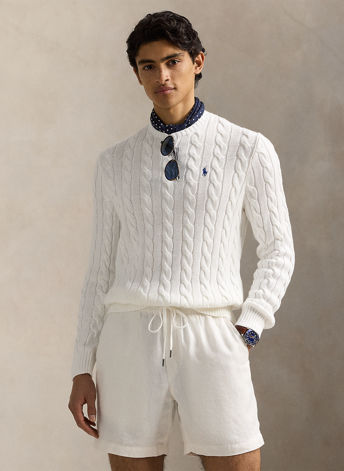 Regular-fit round-neck cotton sweater POLO RALPH LAUREN