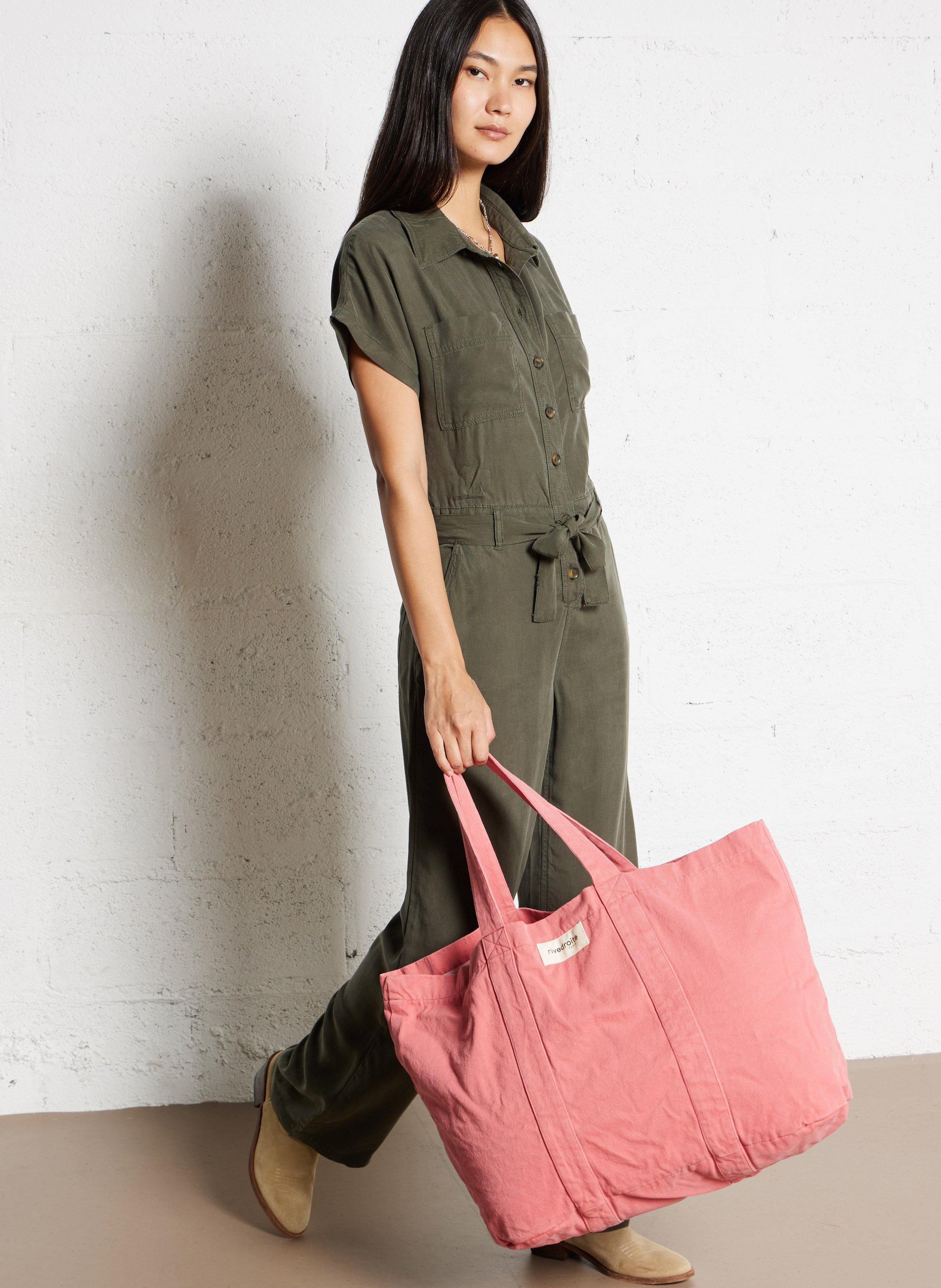 Organic cotton blend shopping bag RIVEDROITE PARIS Pink