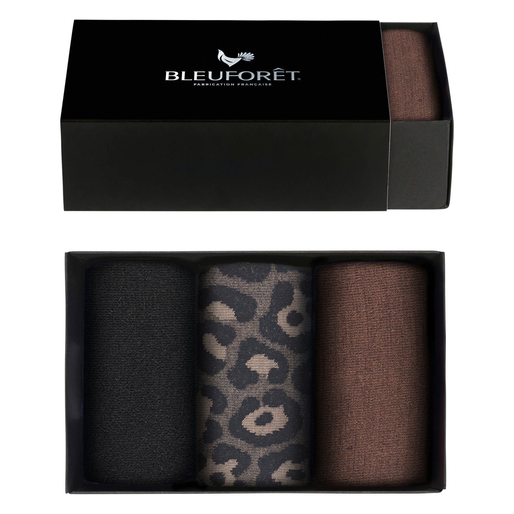 Set aus Woll- und Baumwollmischung Socken BLEUFORET Schwarz